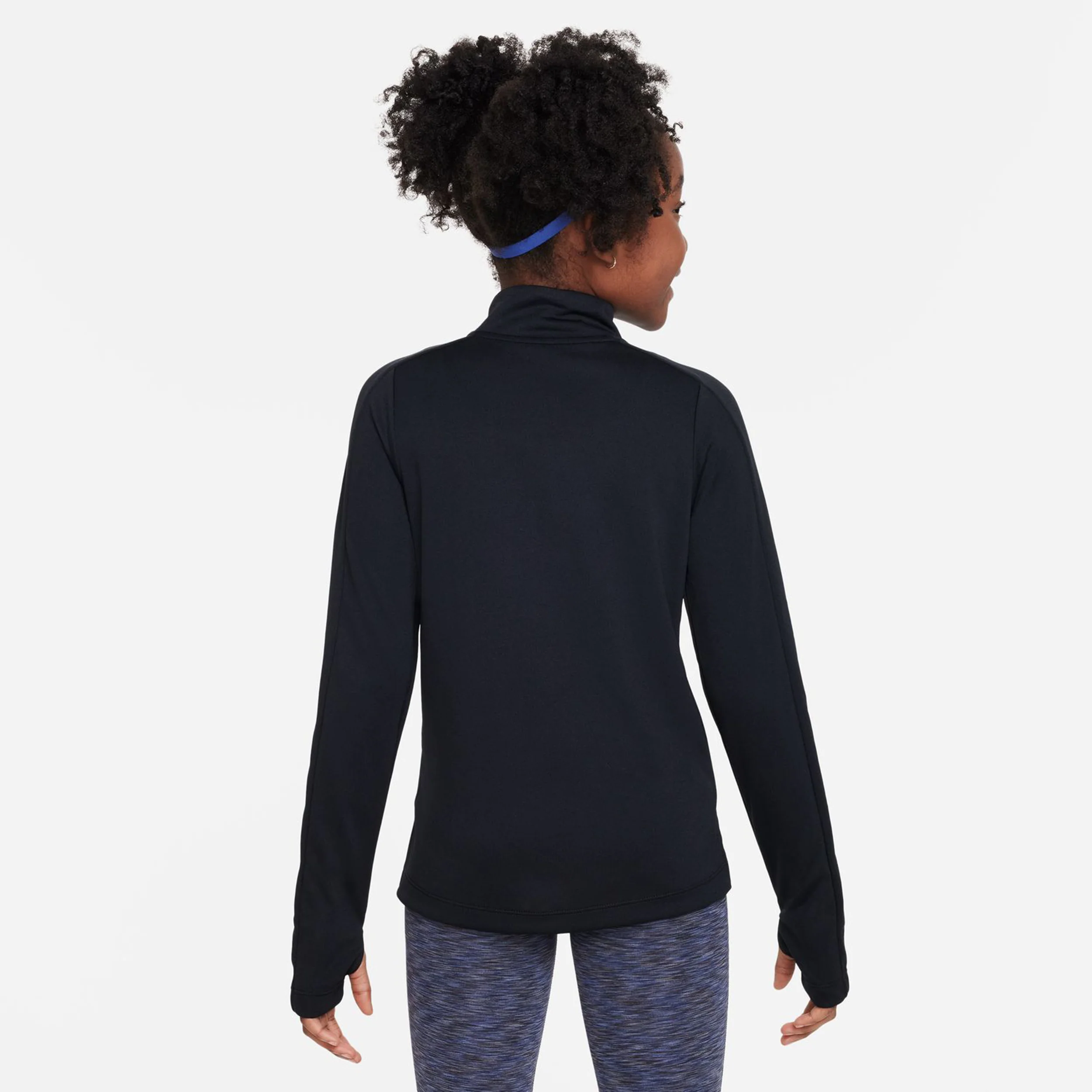 Dri-Fit Half-Zip Långärmat Flickor - svart, - Image 2