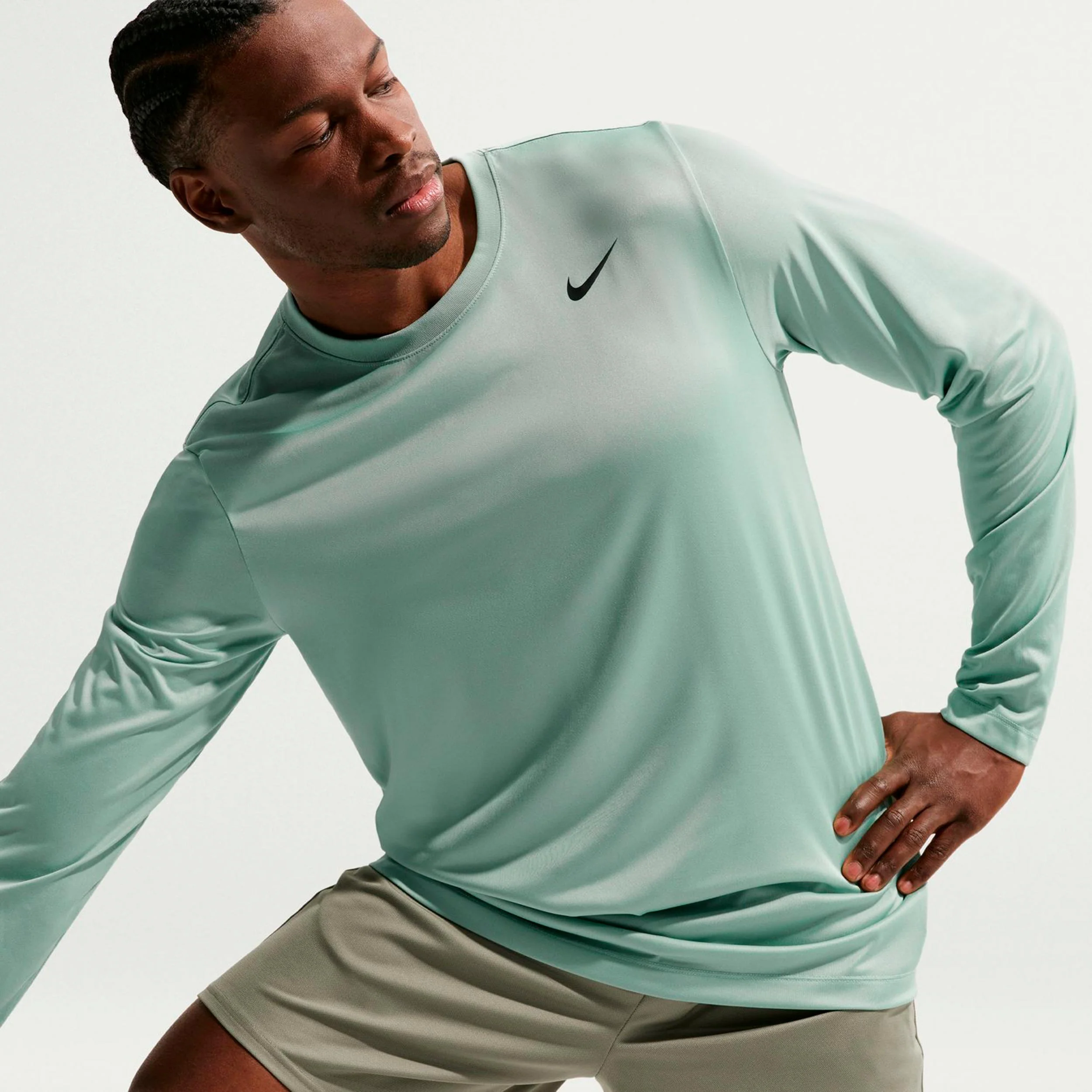 Dri-Fit Långärmat Herrar - grågrön, svart - Image 5