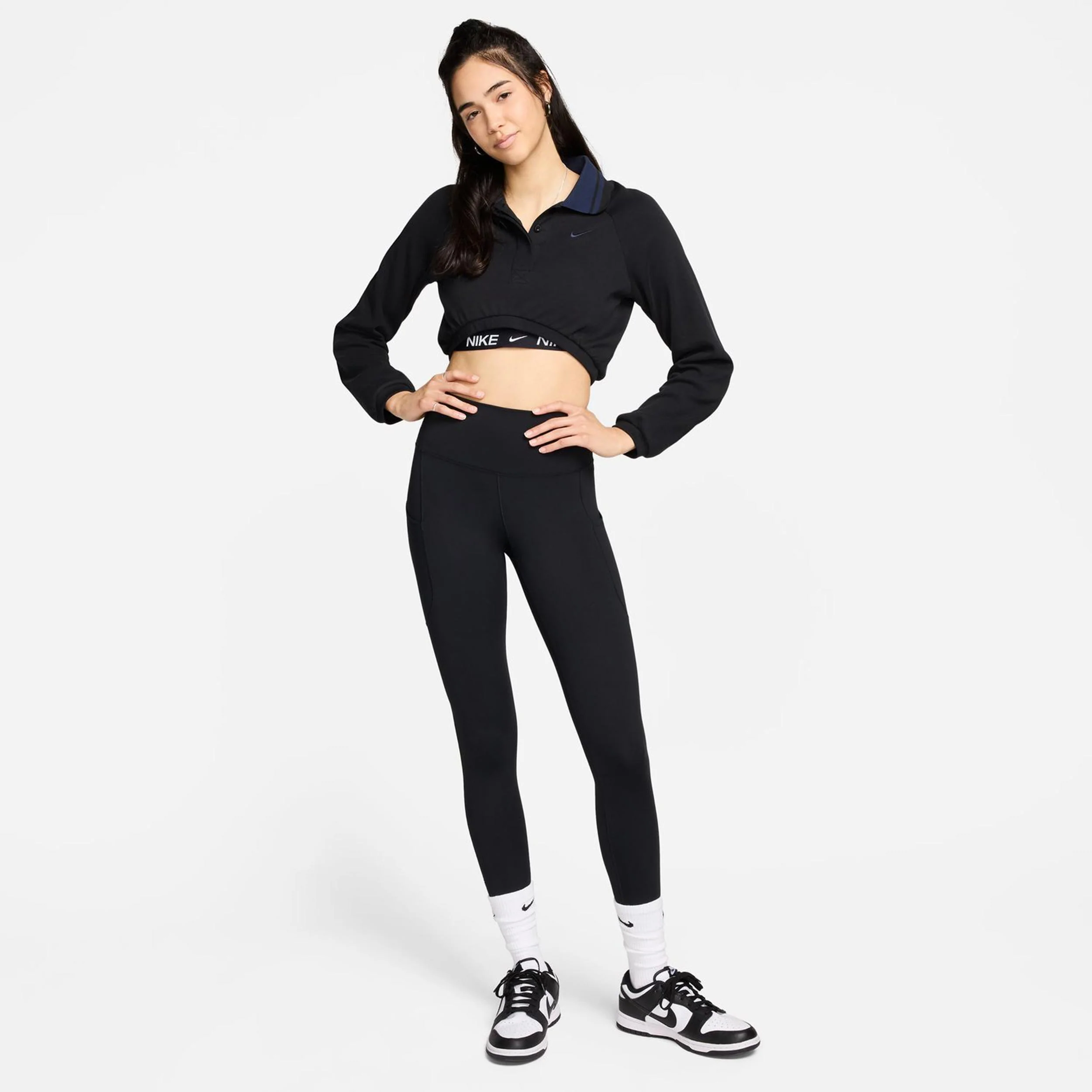 Dri-Fit One High-Waisted 7/8 Pocket Tights Damer-Svart - Image 7