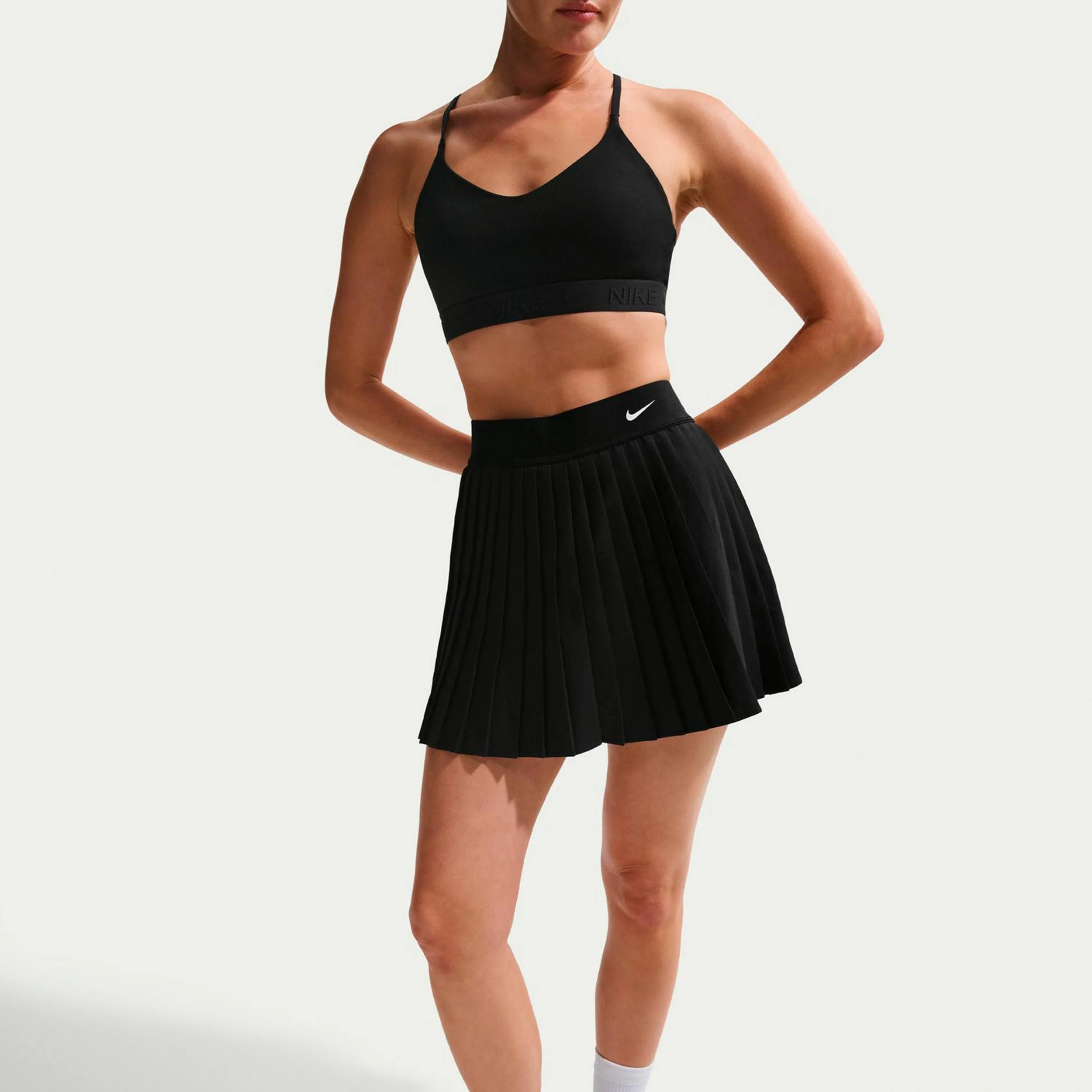 Dri-Fit Victory High Rise Pleated Kjol Damer-svart