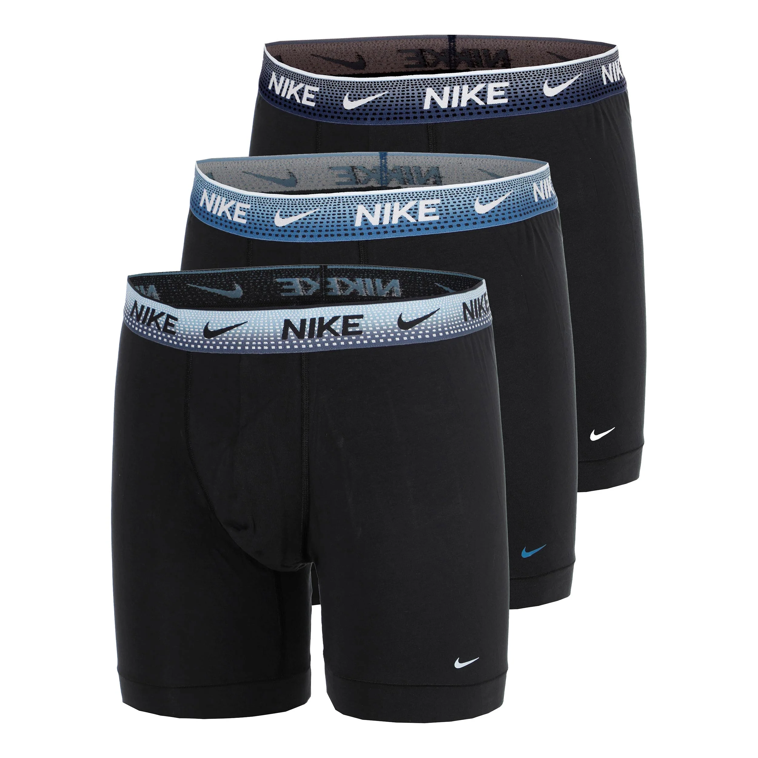 Essential Cotton Stretch Boxer Brief Boxershorts - 3-pack Herrar-svart, blå