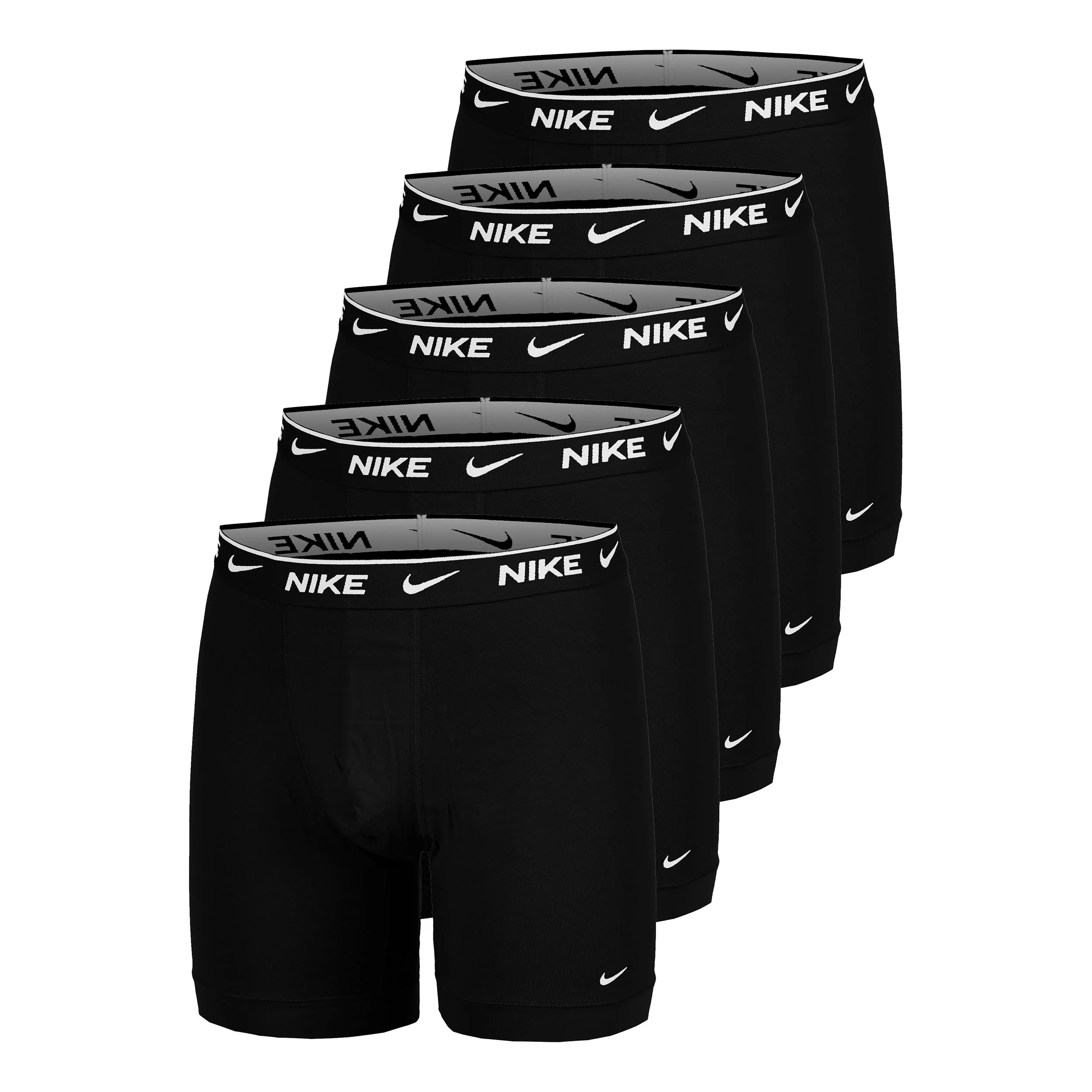 Essential Cotton Stretch Boxer Brief Boxershorts - 5-pack Herrar-svart