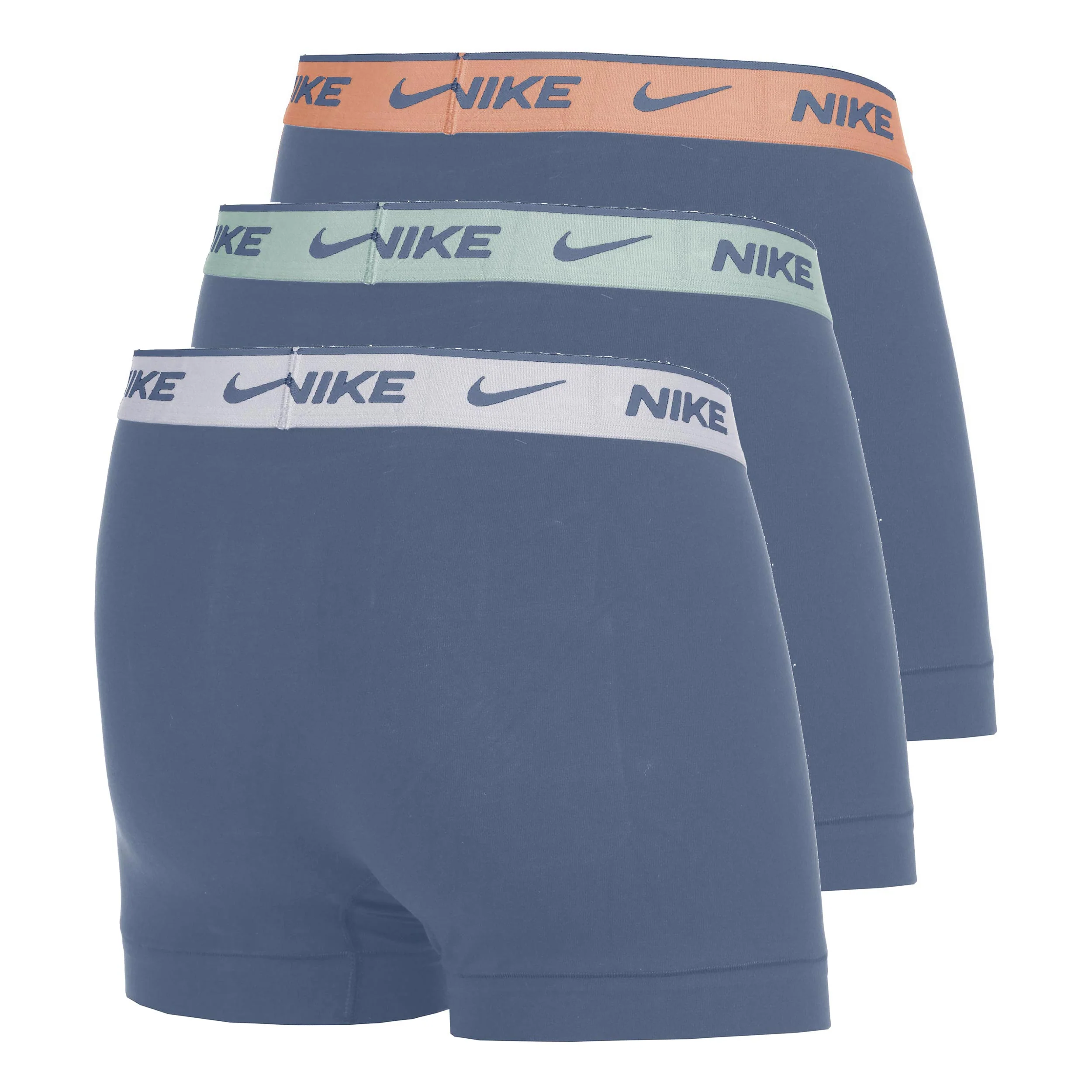 Essential Cotton Stretch Trunk Boxershorts 3-pack Herrar - blå, orange - Image 2