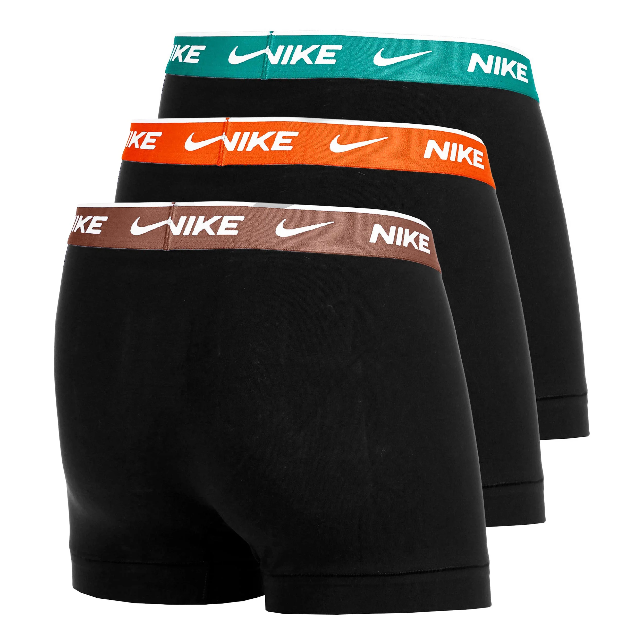 Essential Cotton Stretch Trunk Boxershorts 3-pack Herrar - svart, orange - Image 2