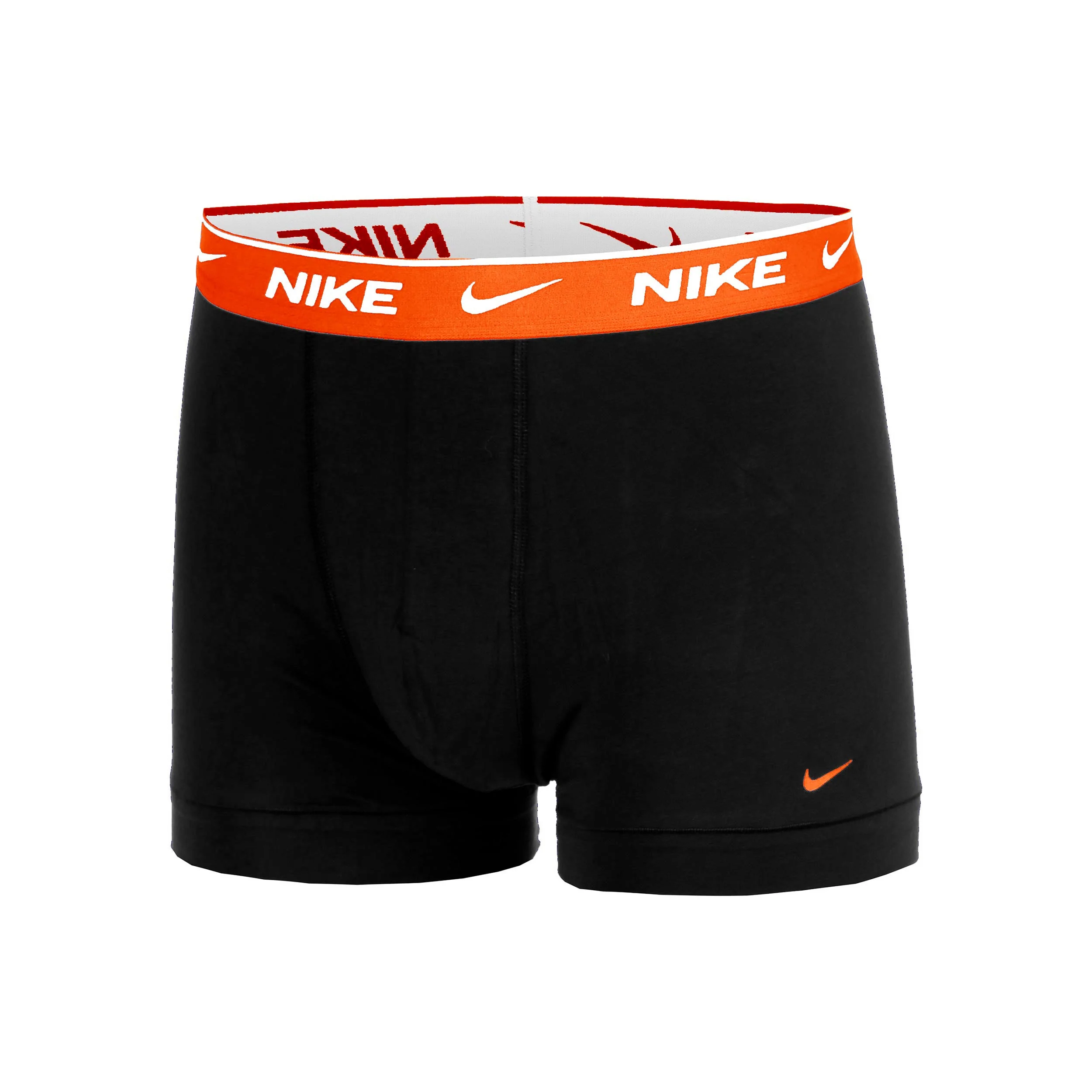 Essential Cotton Stretch Trunk Boxershorts 3-pack Herrar - svart, orange - Image 5
