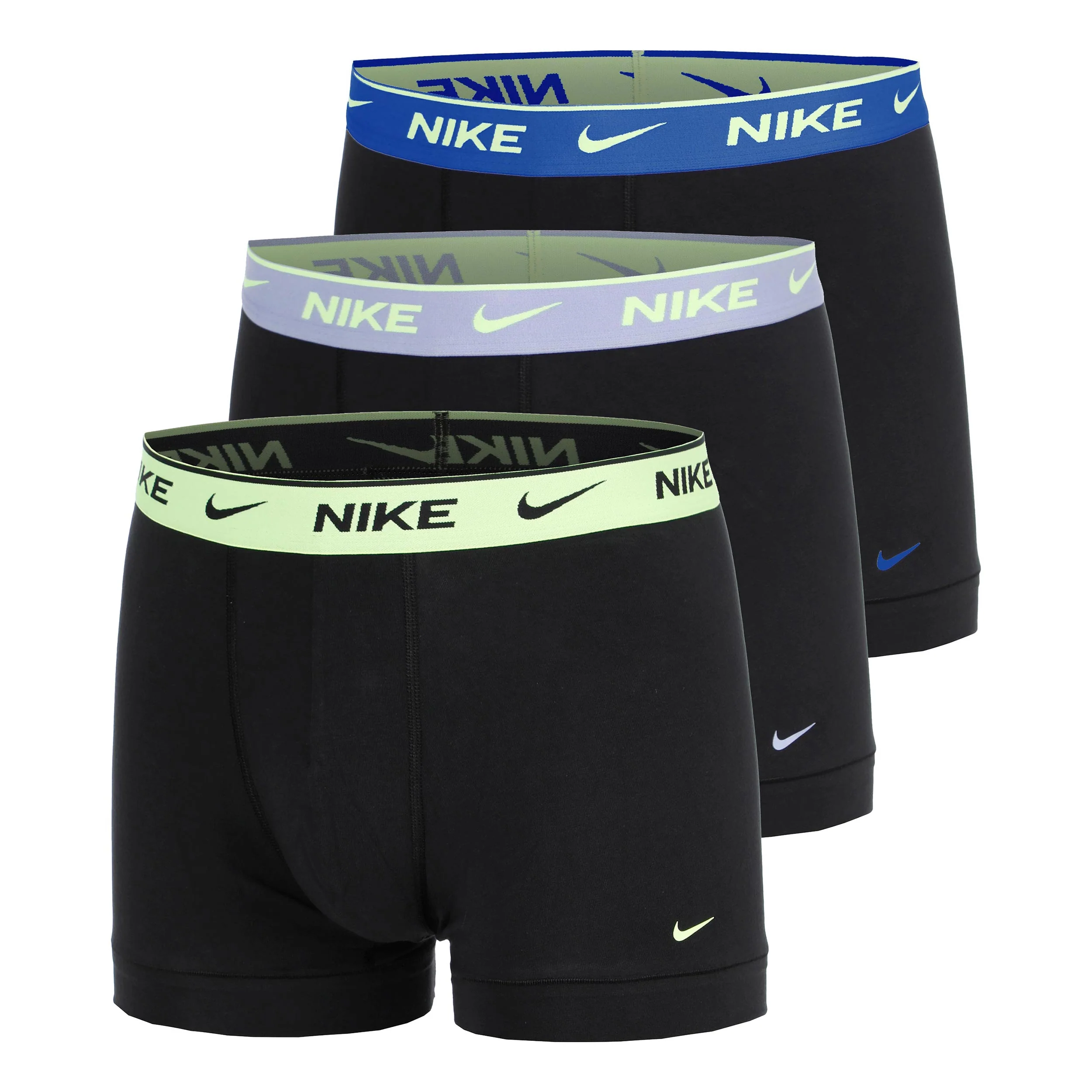 Essential Cotton Stretch Trunk Boxershorts 3-pack Herrar - svart, turkos