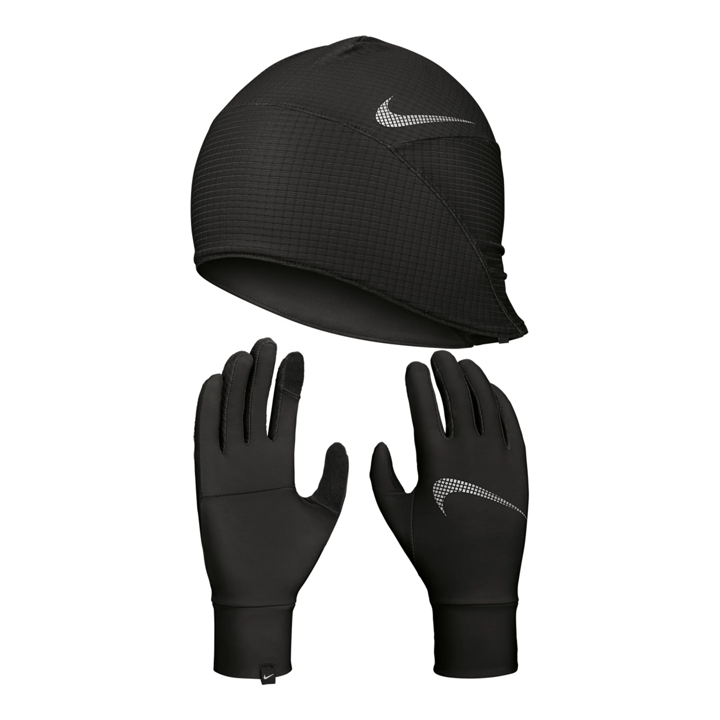 Essential Running Set Laufmütze + Löparhandskar Damer-svart,vit