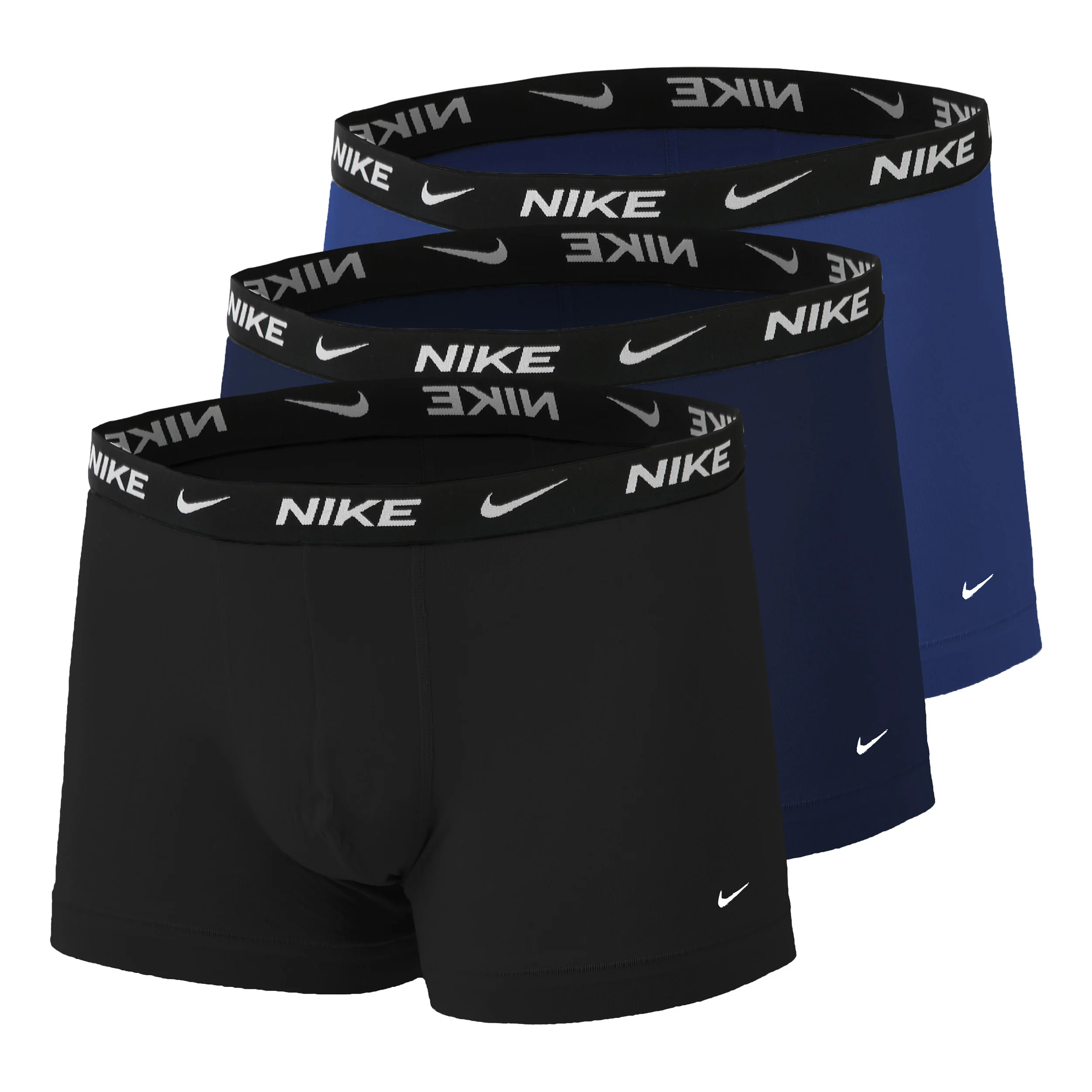 Everyday Cotton Strech Trunk Boxershorts 3-pack Herrar-Mörkblå,Blå