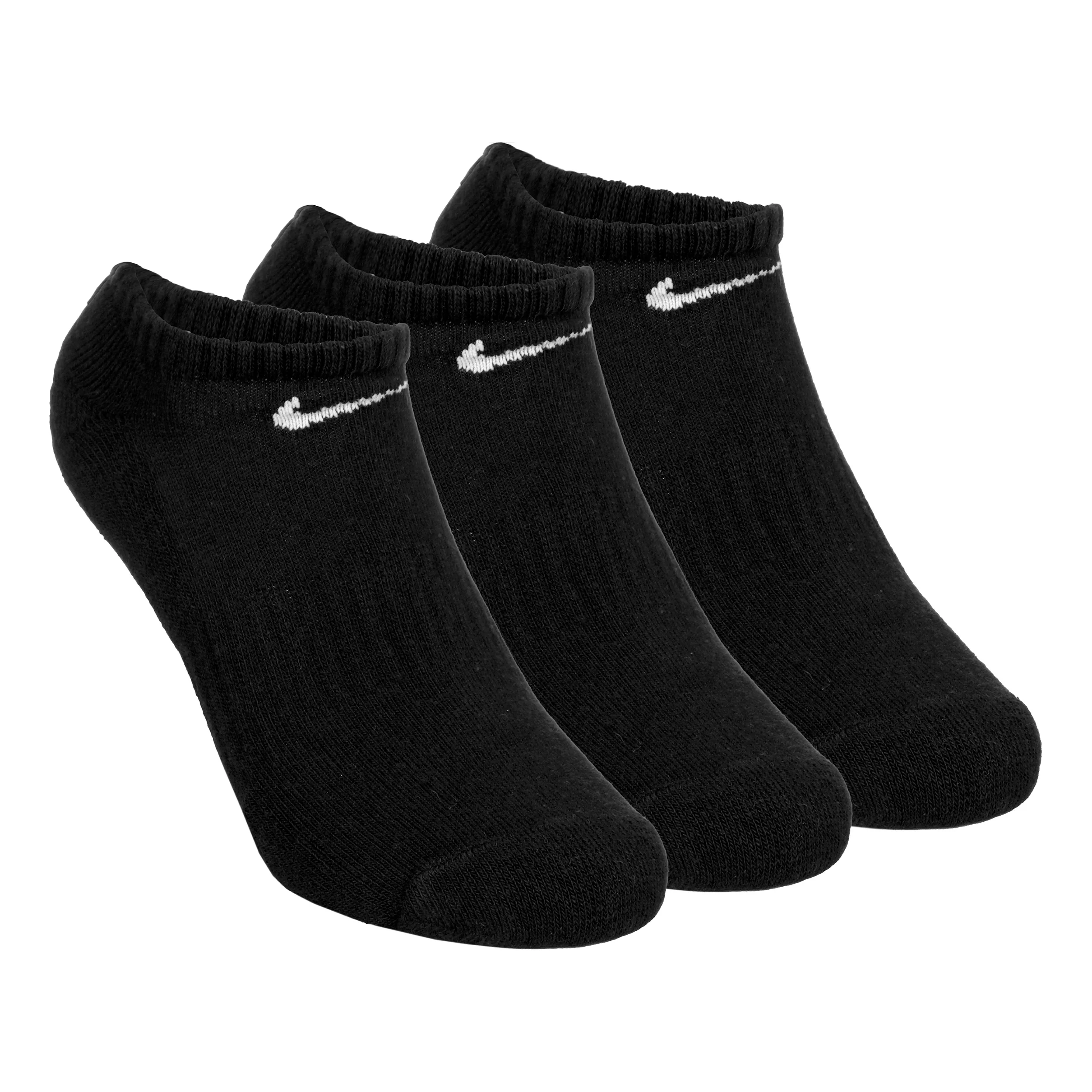 Everyday Lightweight No Show Tennisstrumpor 3-pack Unisex - svart, vit