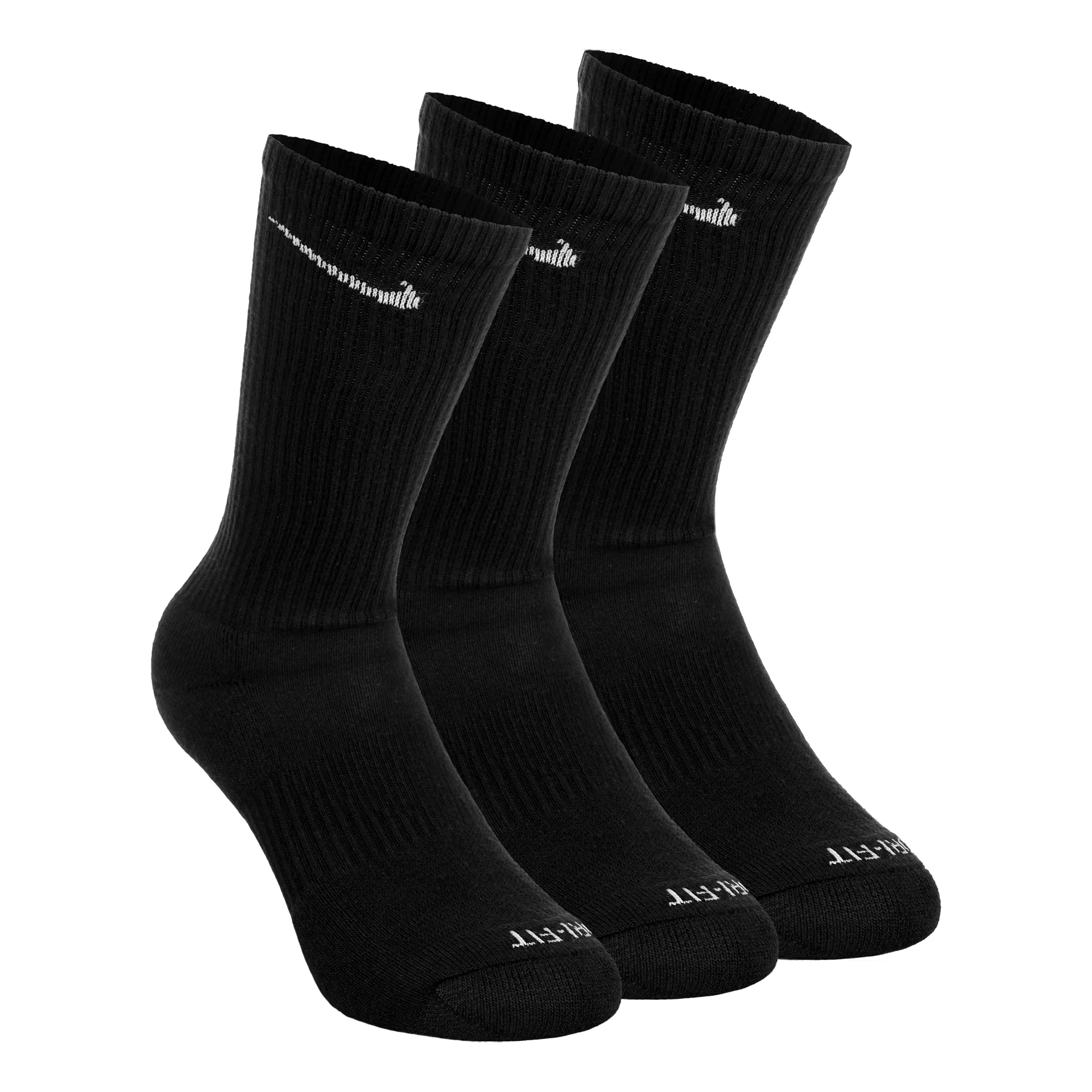 Everyday Plus Cushioned Tennisstrumpor 3-pack Unisex - svart