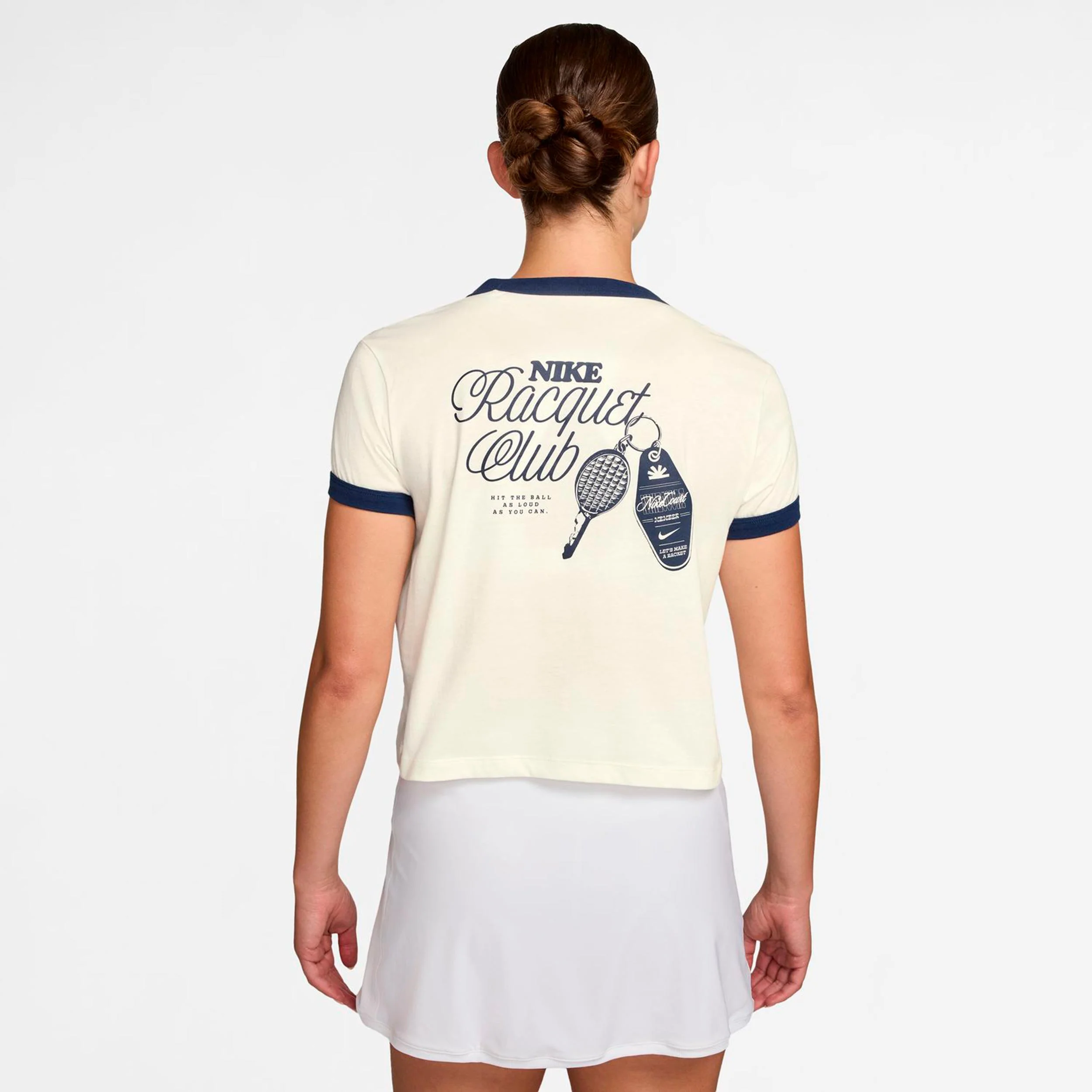 Heritage T-shirt Damer-creme, mörkblå - Image 2