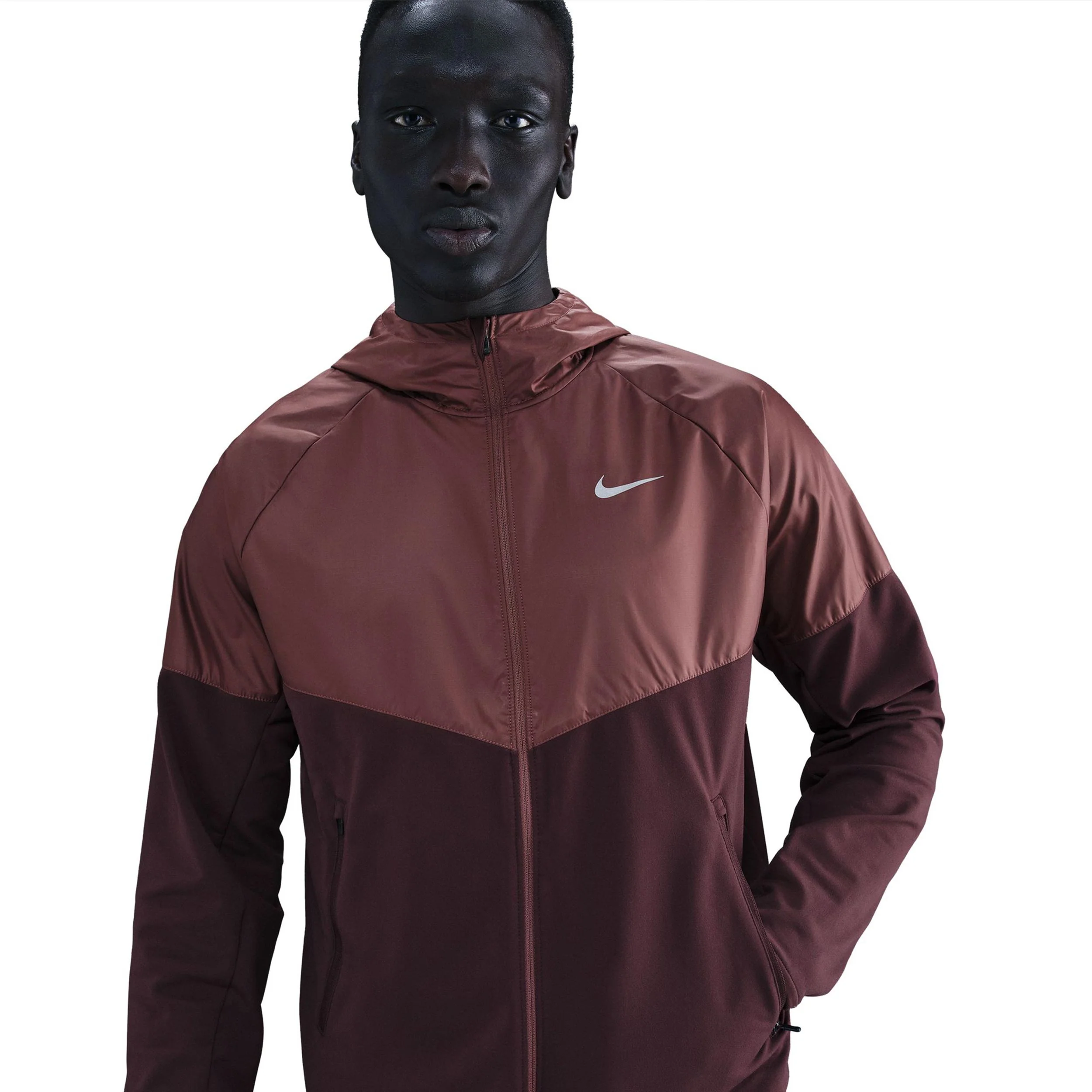 Miler Löparjacka Herrar - mörkröd, brons