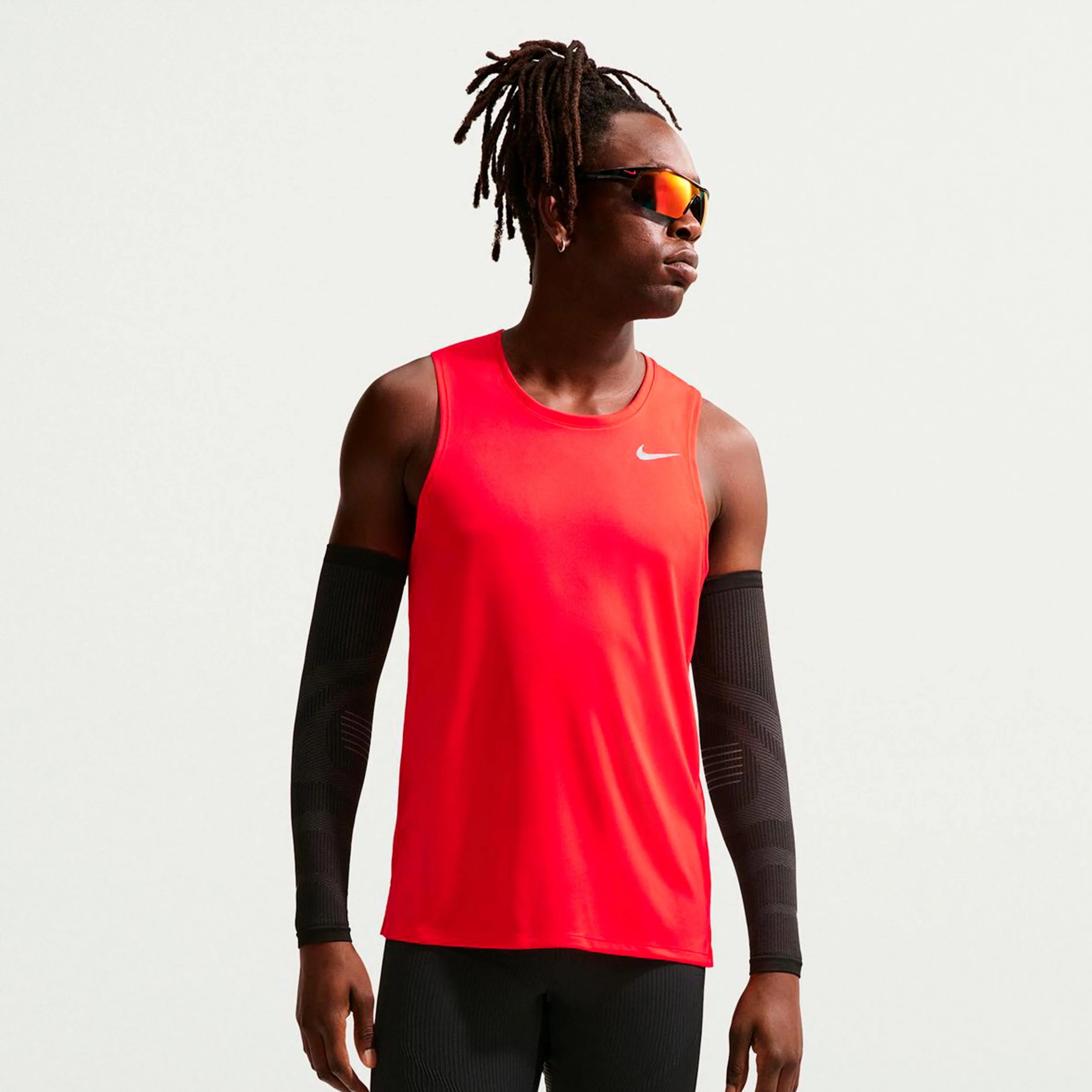 Miler Löpartröja Herrar - ljusröd, silver