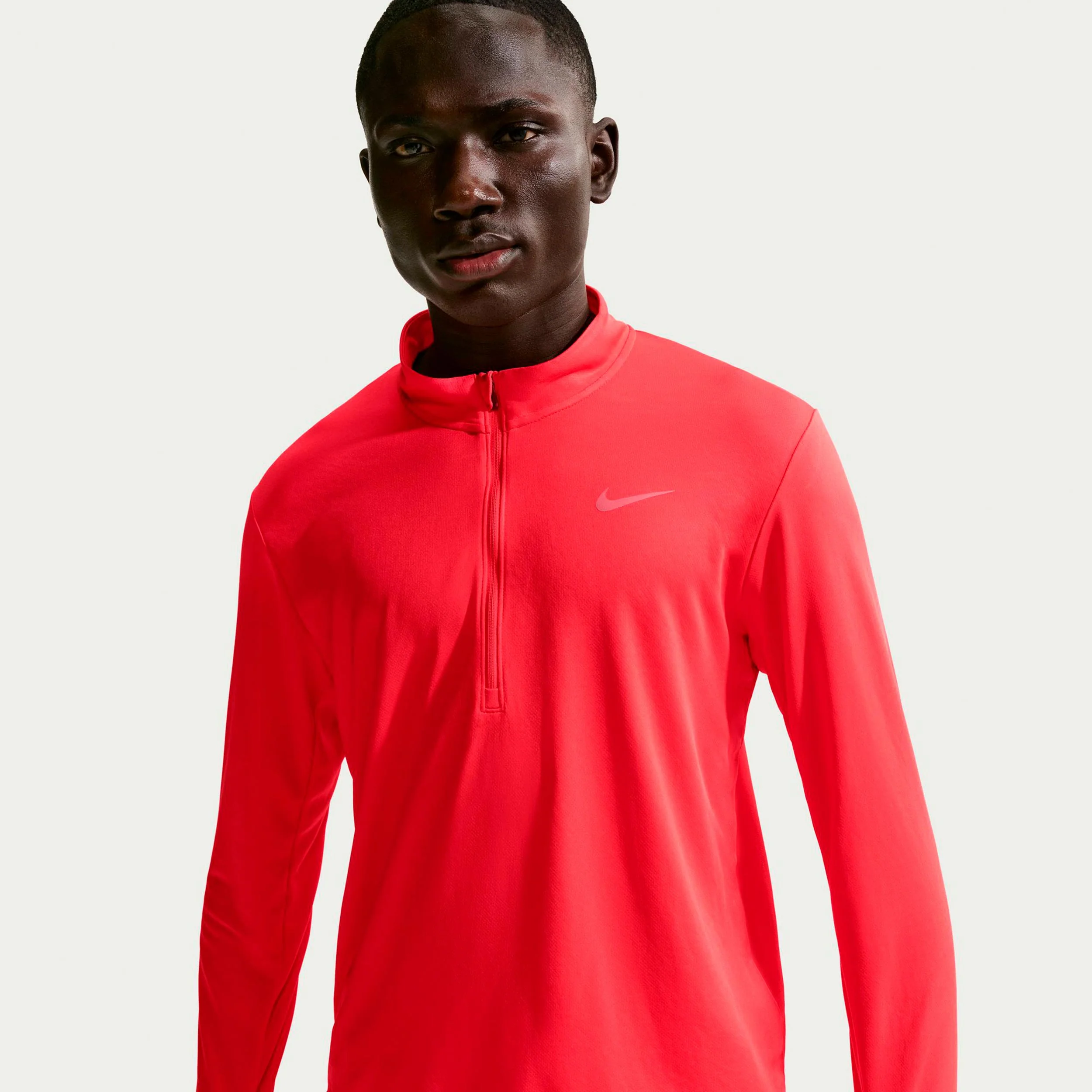Pacer Half-Zip Löpartröja Herrar - ljusröd, silver
