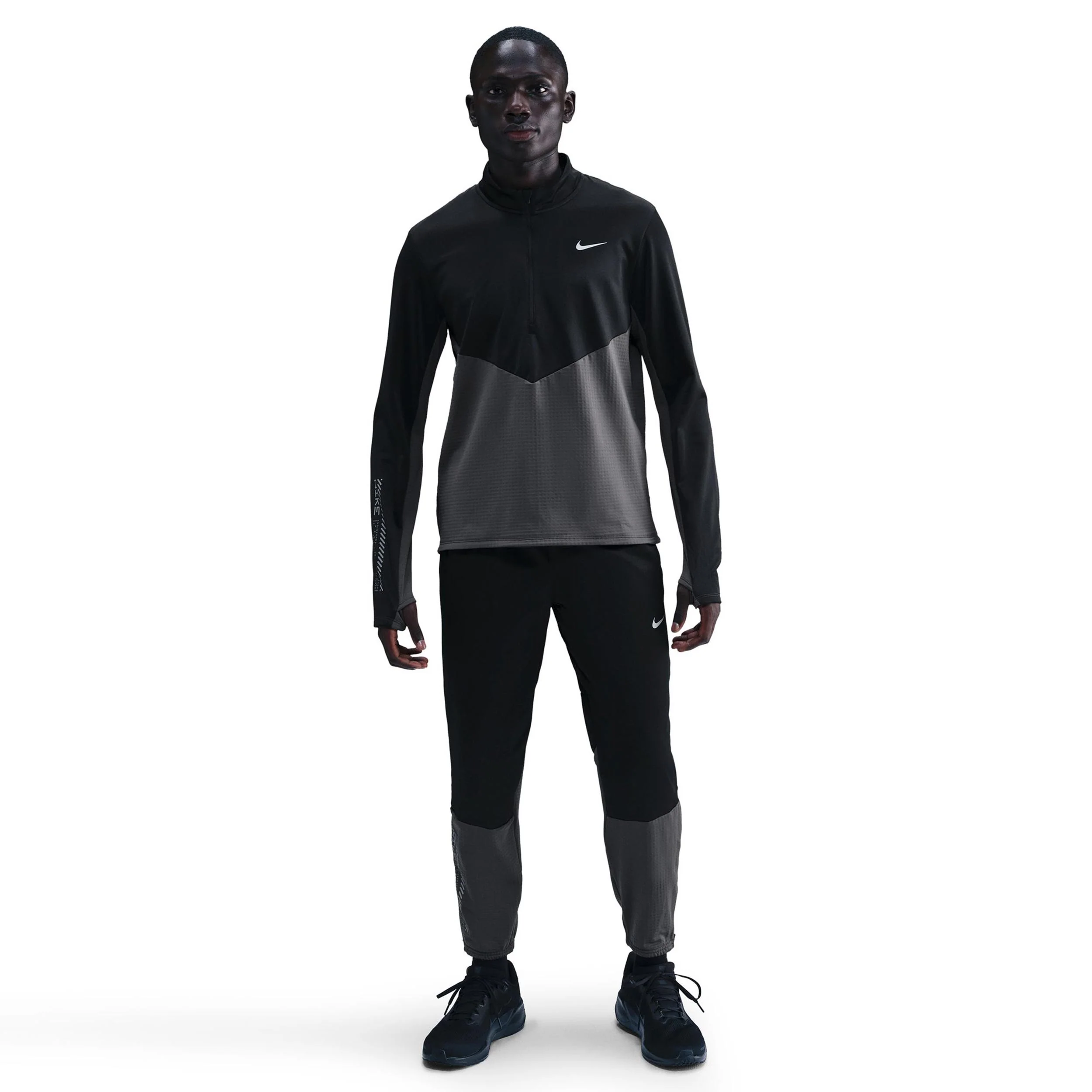 Pacer Winterized Half-Zip Löpartröja Herrar - antracit, svart - Image 2