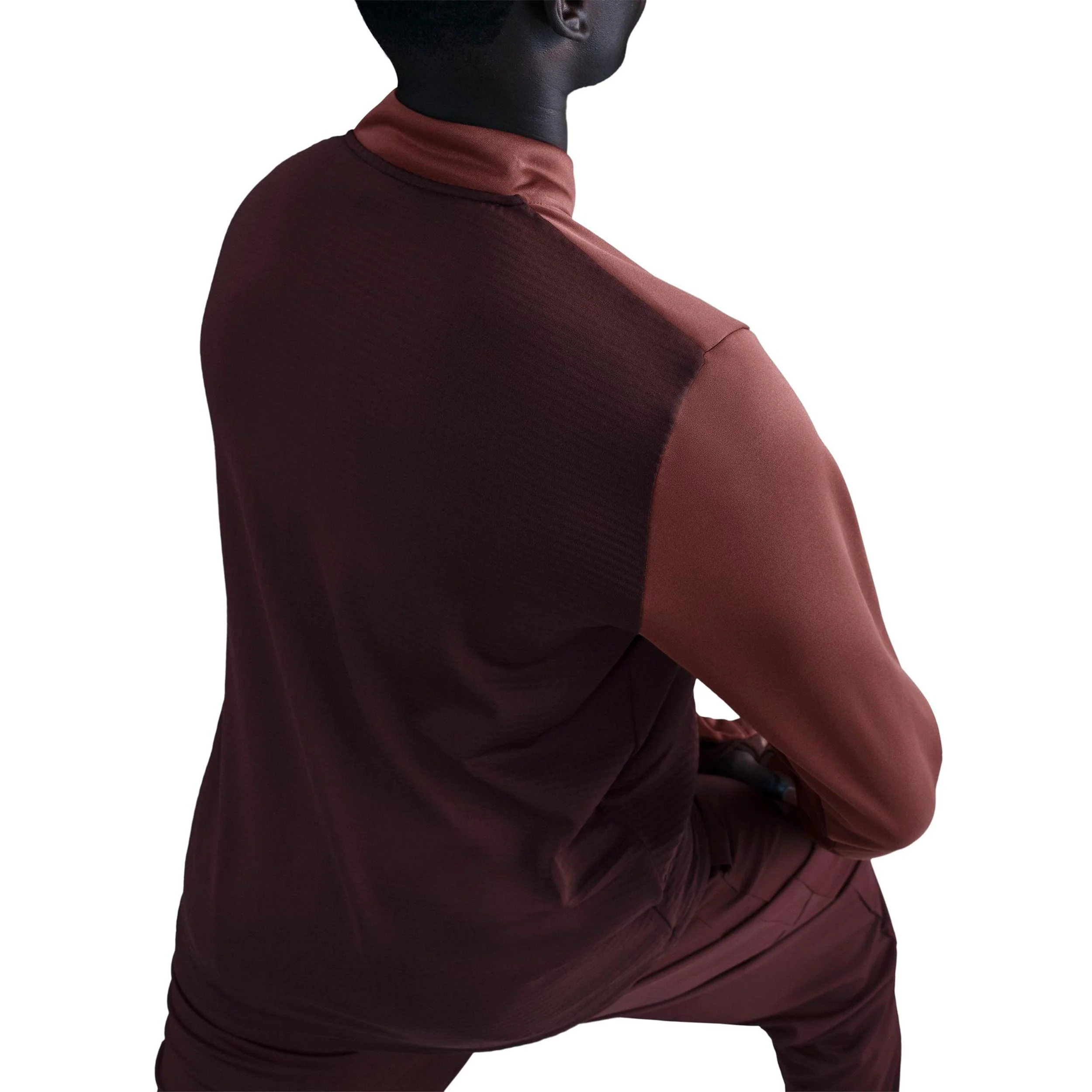 Pacer Winterized Half-Zip Löpartröja Herrar - mörkröd, brons - Image 4