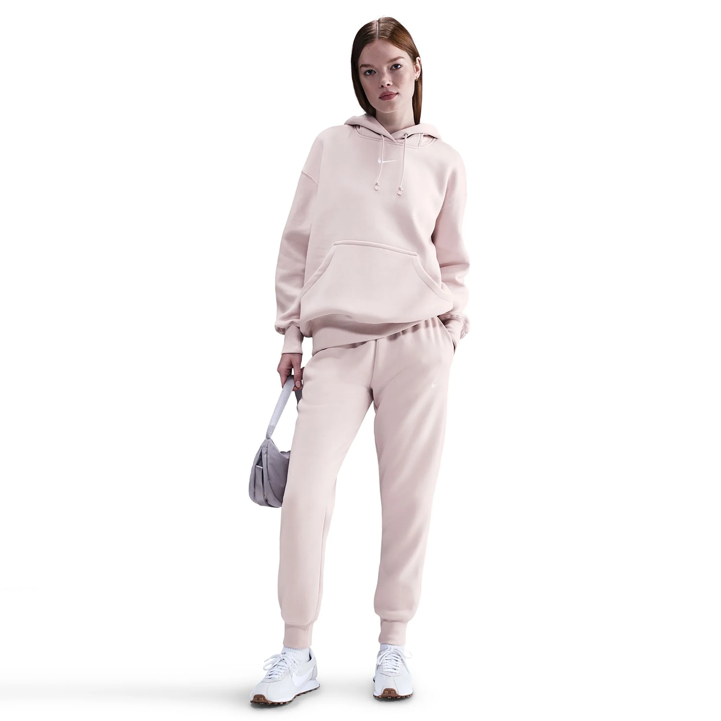 Phoenix Fleece Mid Rise Träningsbyxa Damer-gammal rosa