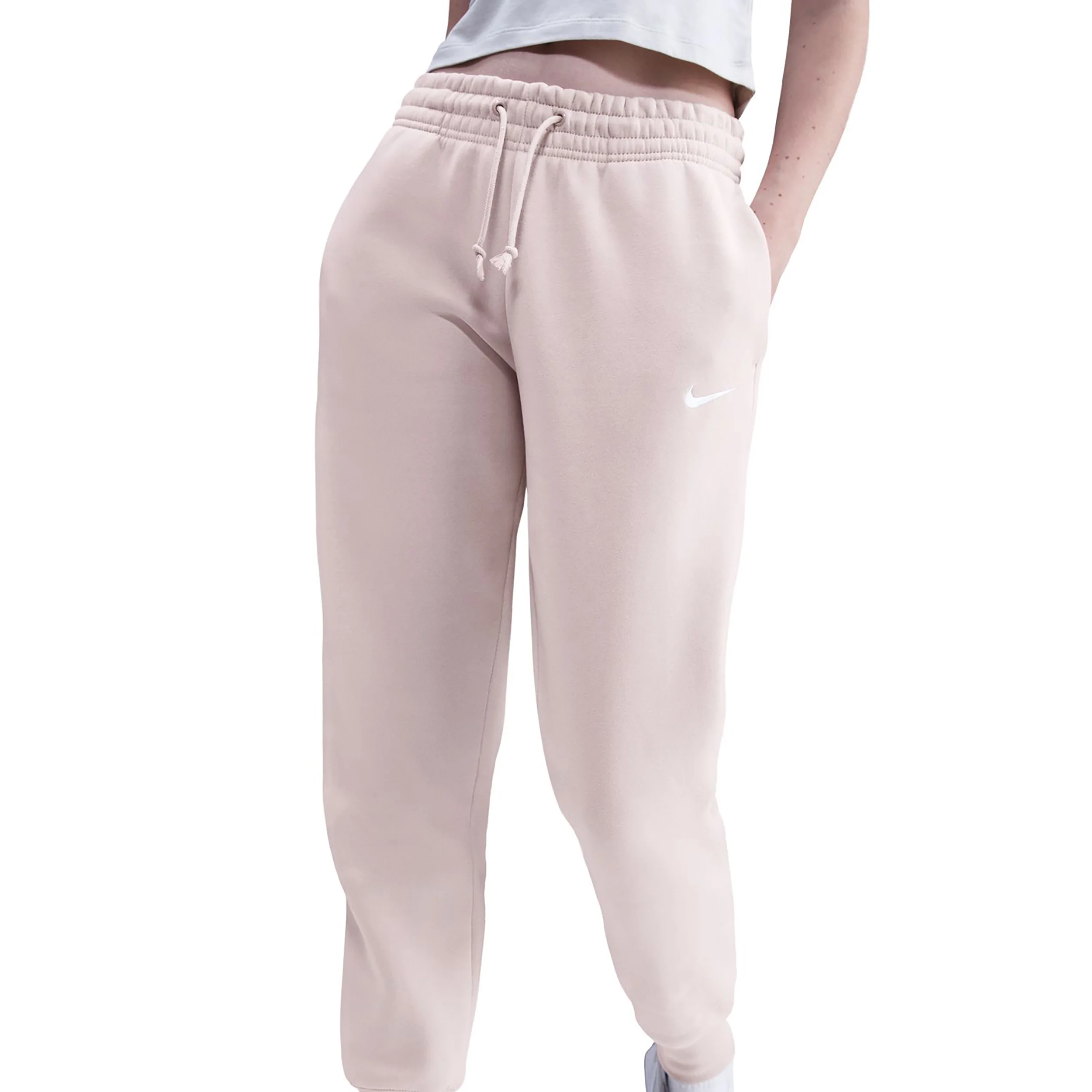 Phoenix Fleece Mid Rise Träningsbyxa Damer-gammal rosa - Image 3