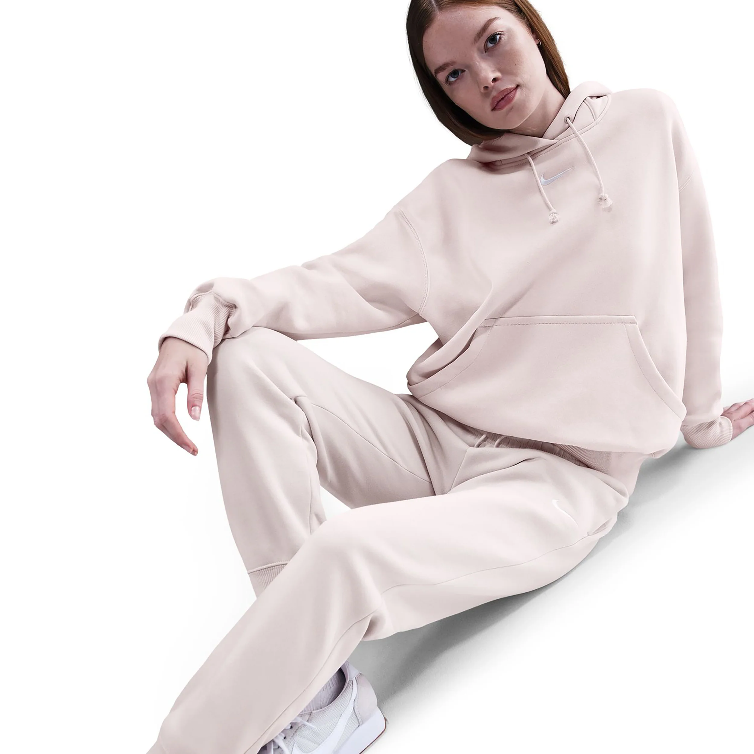 Phoenix Fleece Mid Rise Träningsbyxa Damer-gammal rosa - Image 5