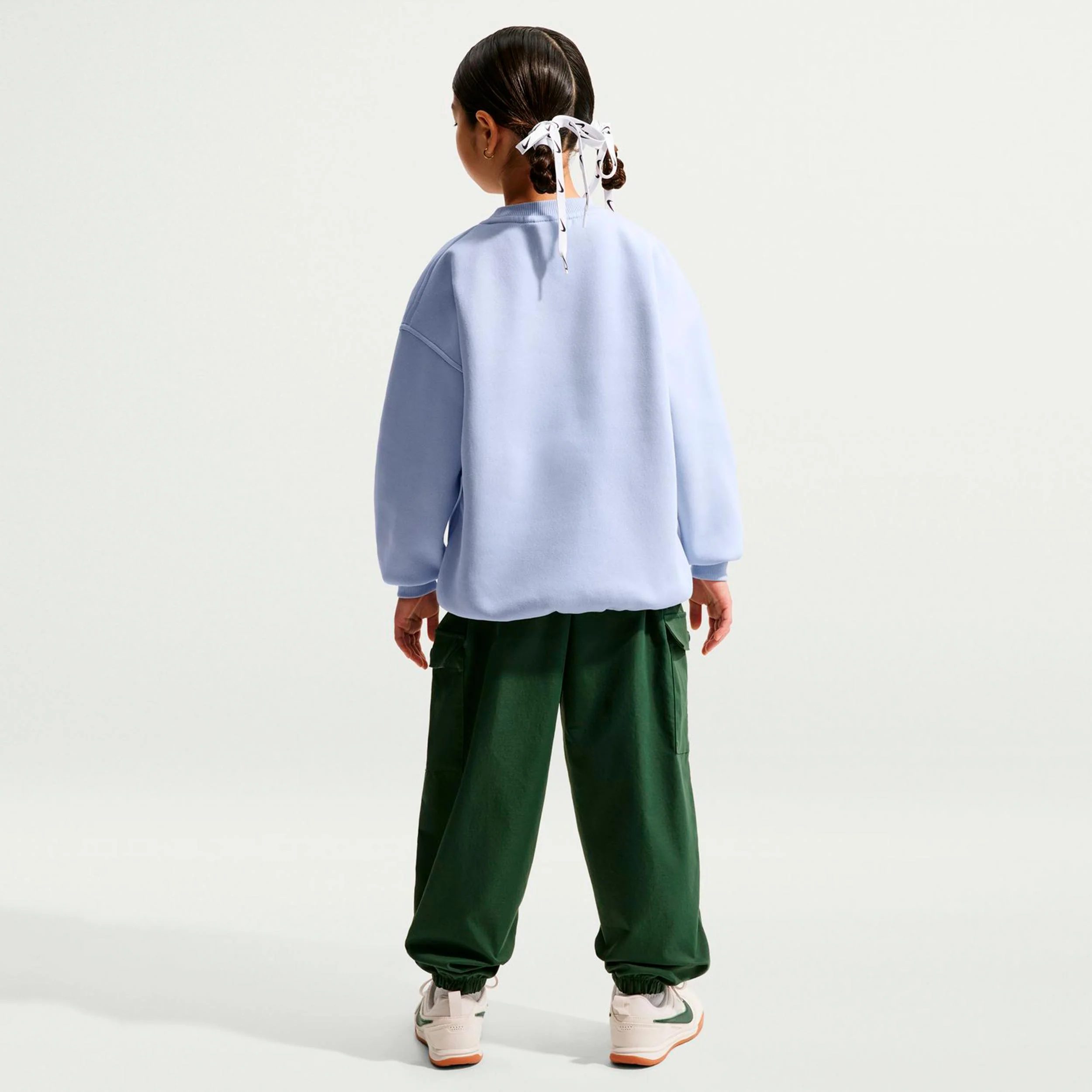 Sportswear Club Fleece Oversized Crew Tröja Barn-blågrå - Image 3