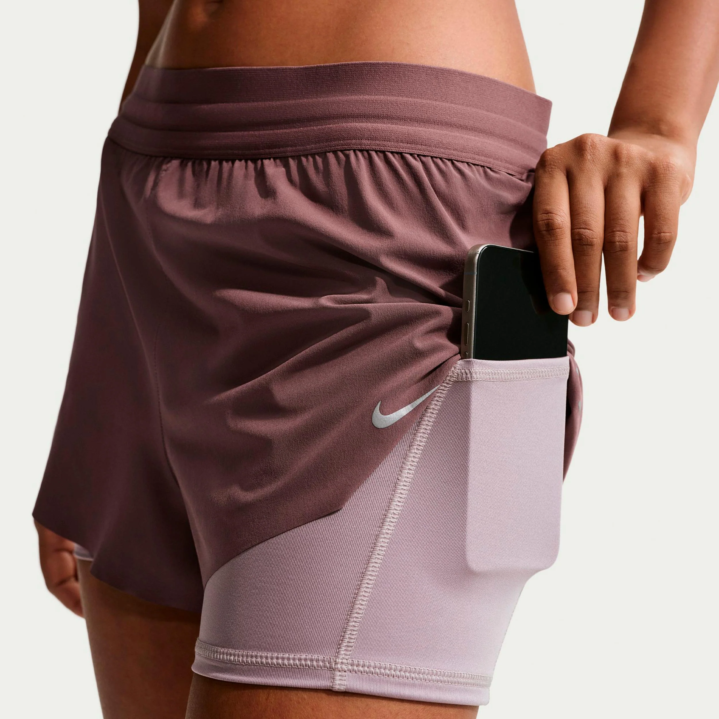 Swift 2in1 Löparshorts Damer - brun, lila - Image 6