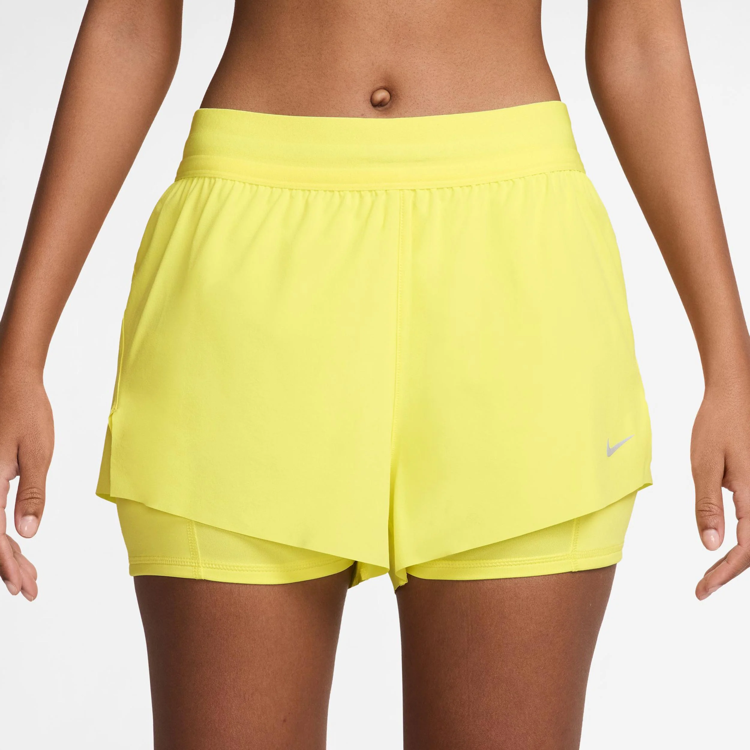 Swift Löparshorts Damer - citrongul, silver