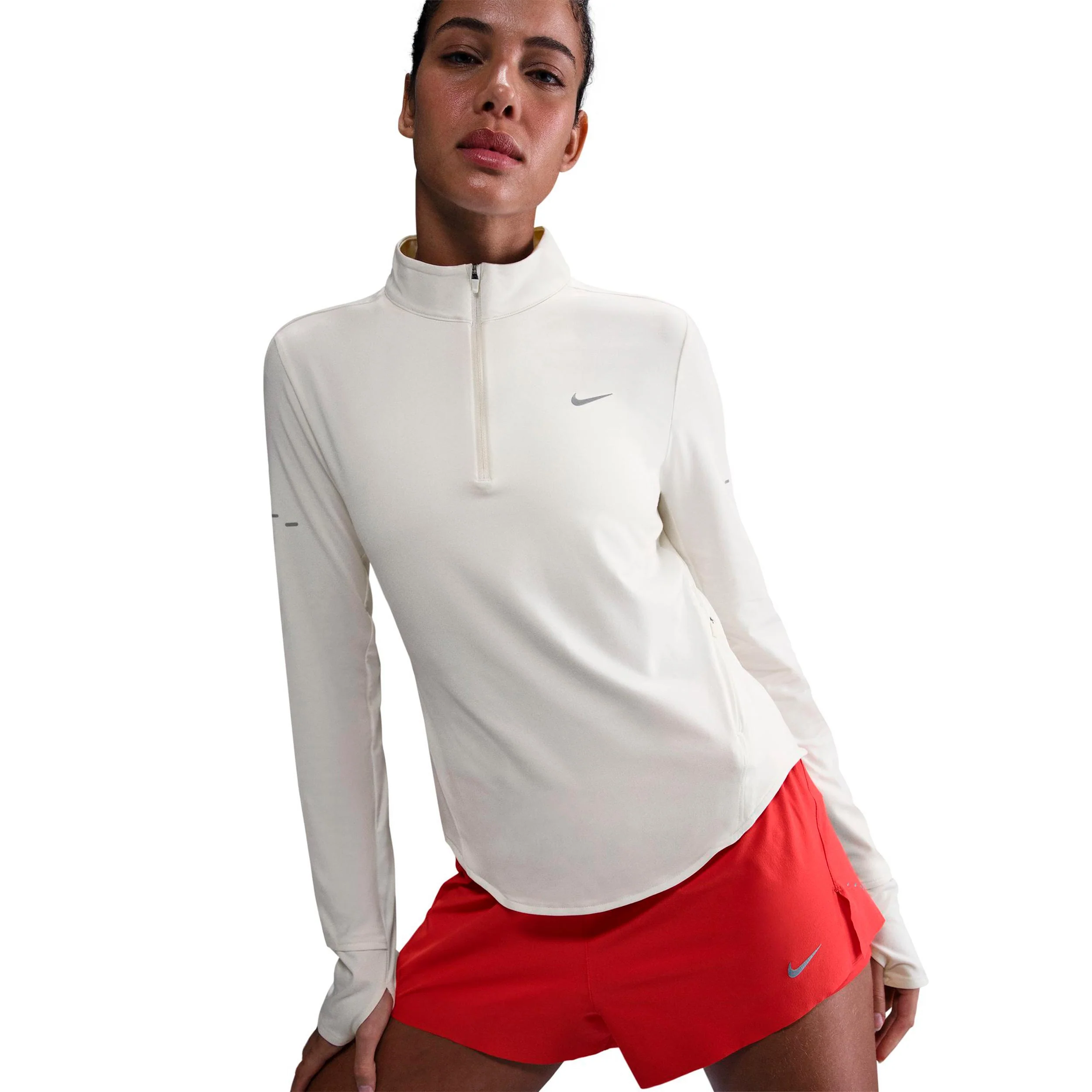 Swift Löpartröja Damer - creme, silver