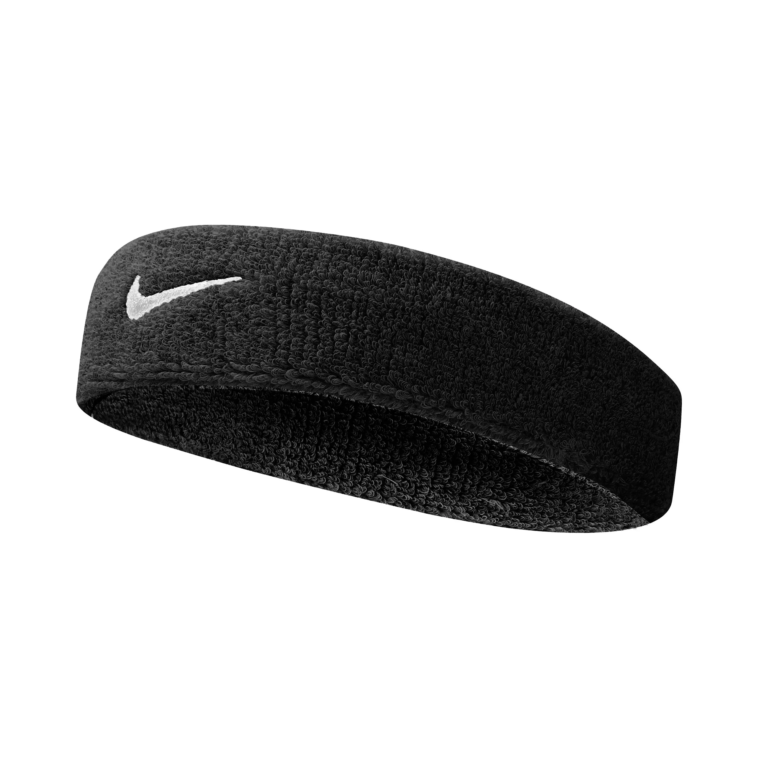 Swoosh Classic Pannband Unisex - svart, vit