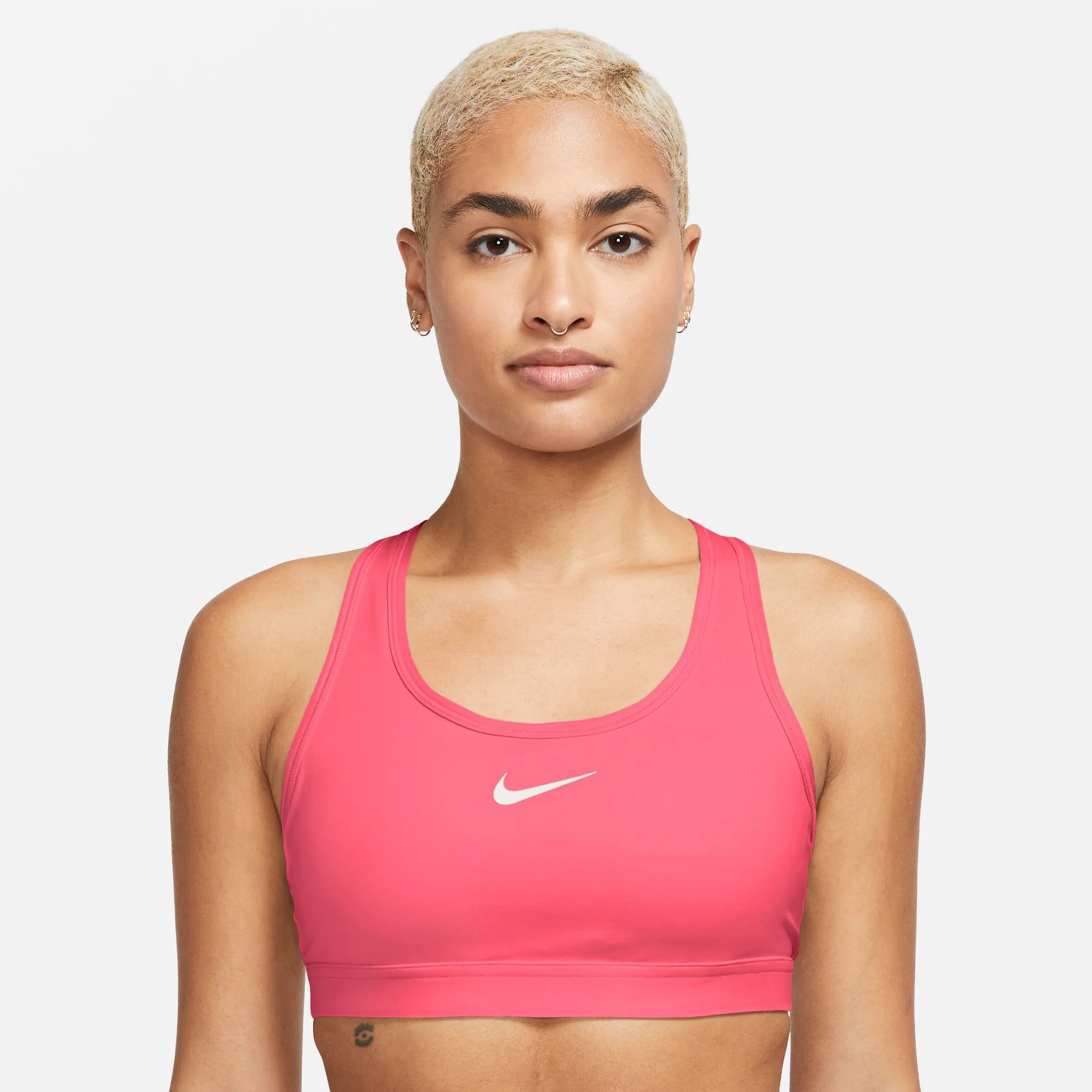 Swoosh MED Support Bra Sport-behå Damer-Pink,Vit - Image 4