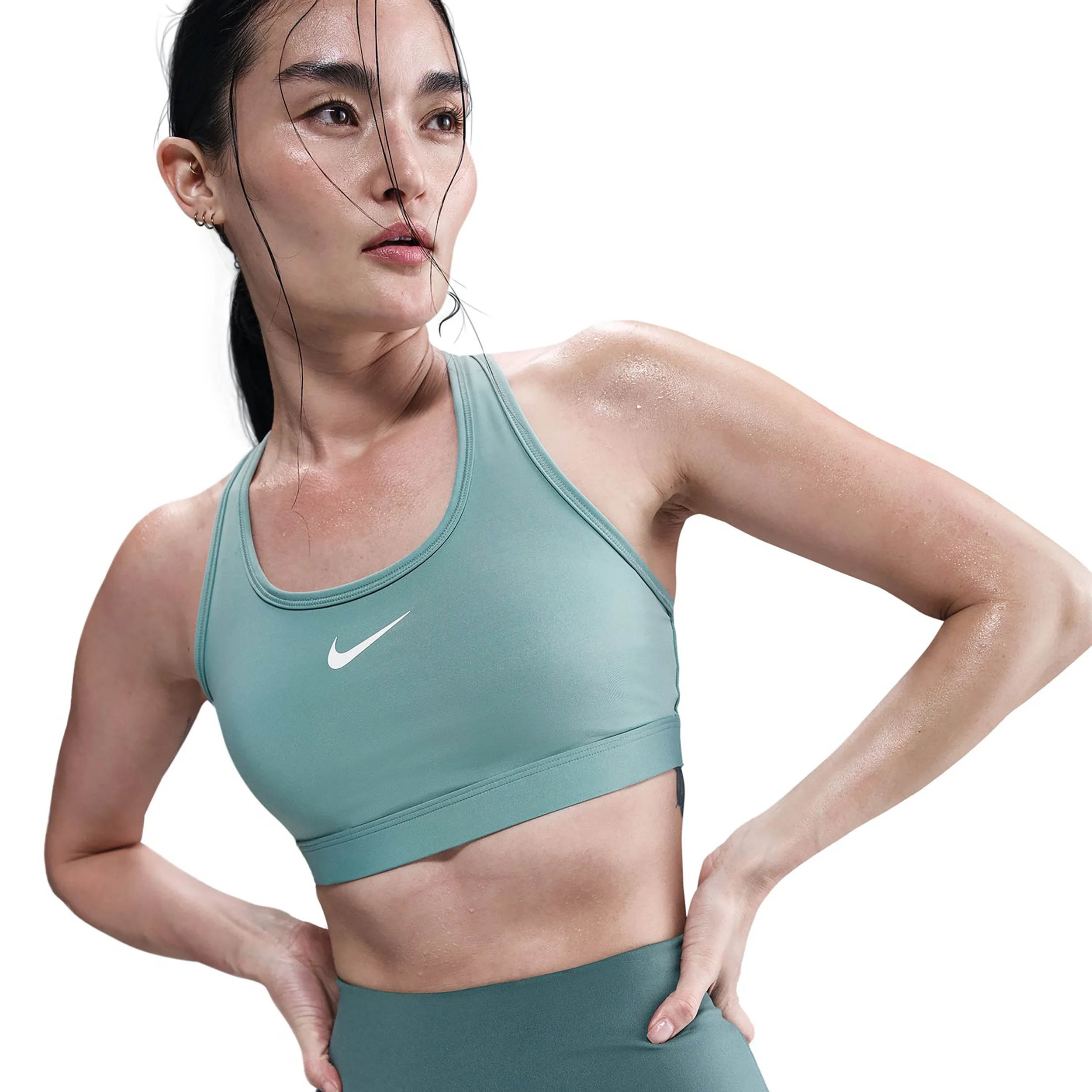 Swoosh Medium Support Sport-behå Damer-Visdom