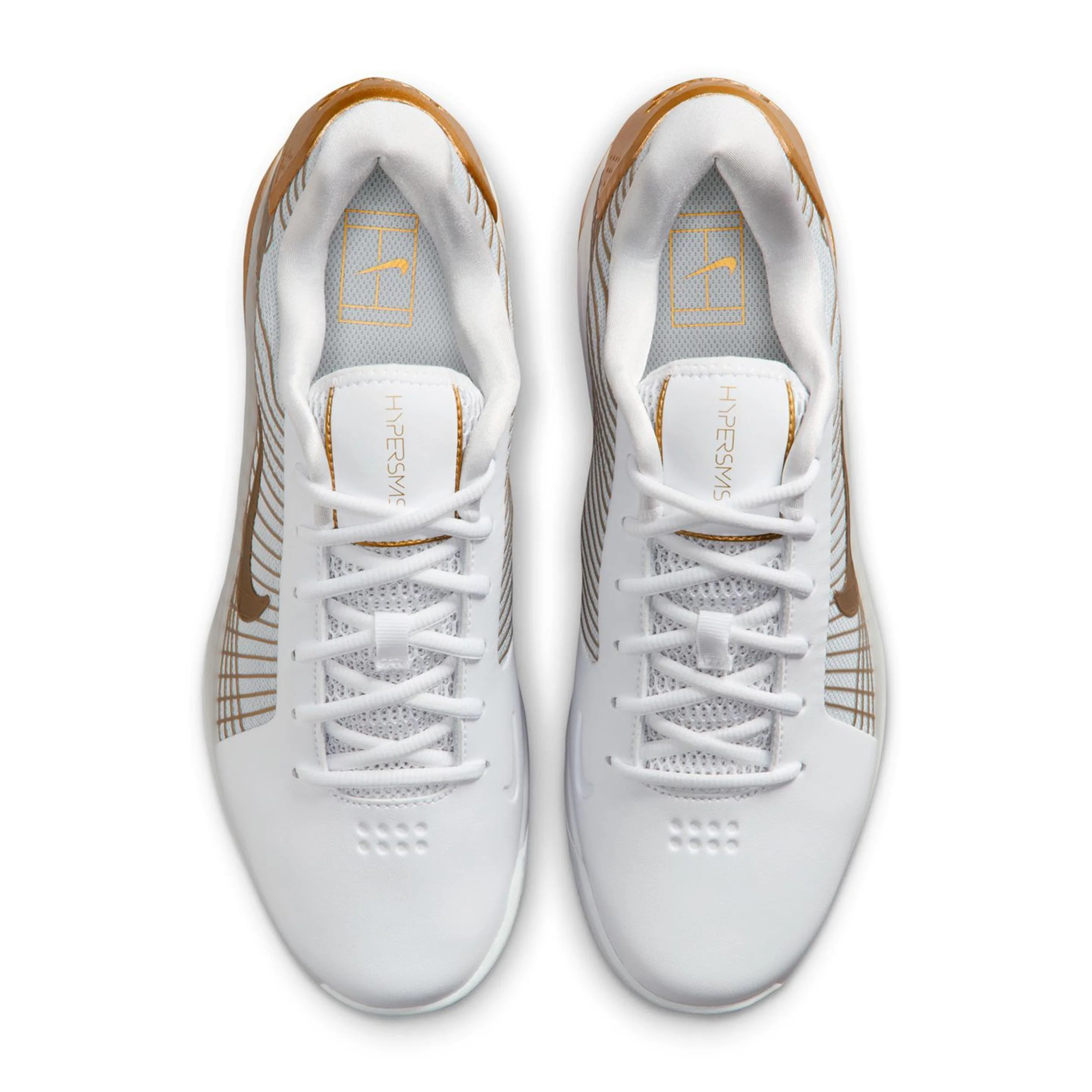 Vapor 12 Hypersmash Allroundsko Herrar - vit, guld - Image 3