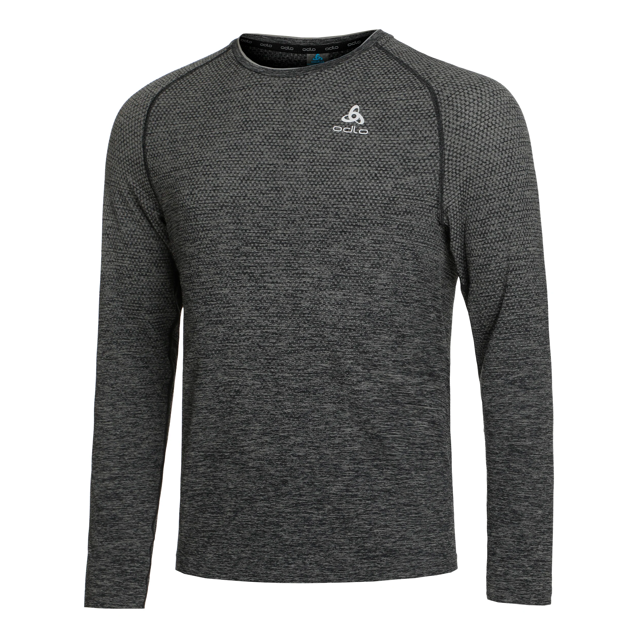 Crew Neck Essential Seamless Långärmat Herrar-Grå