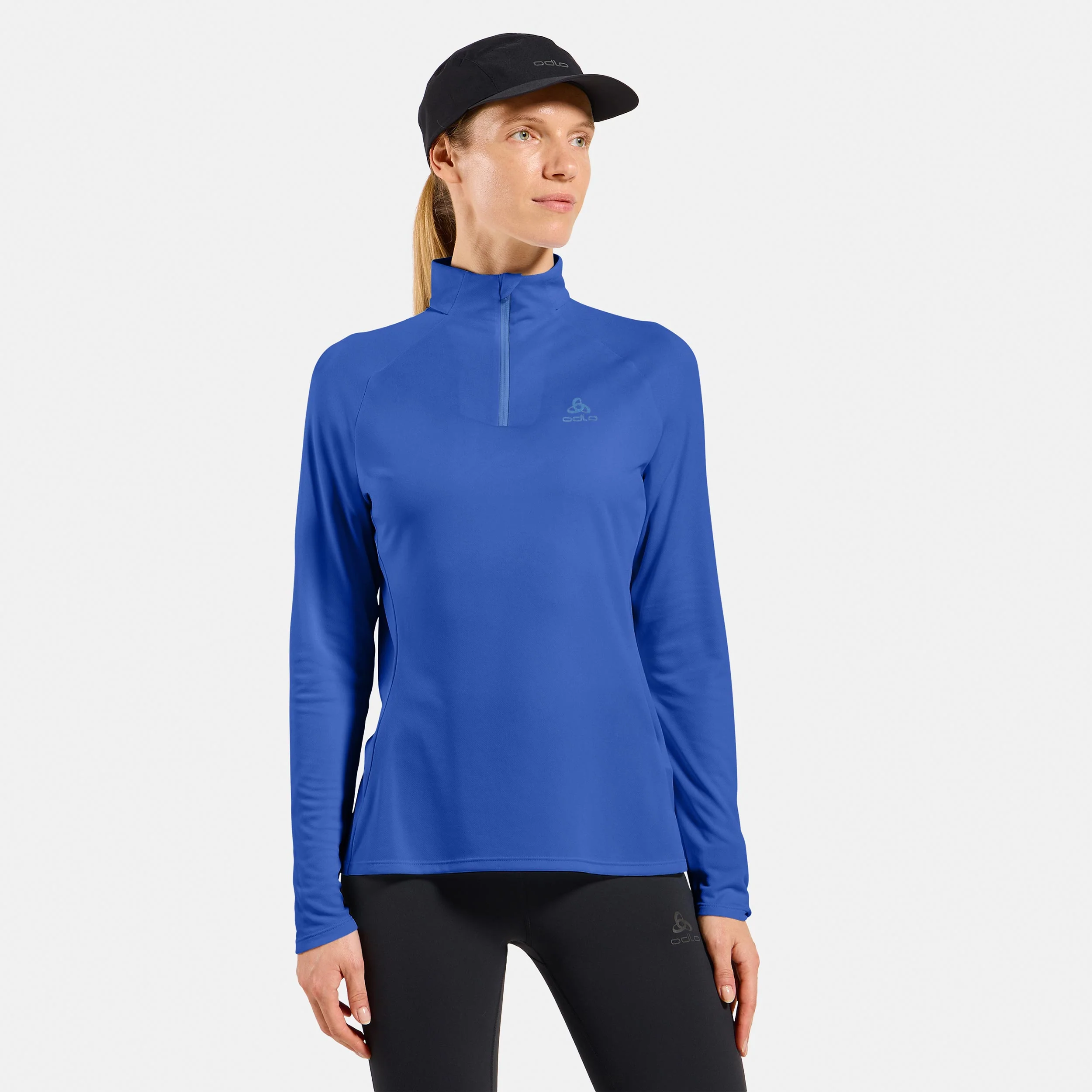 Essential 1/2 Zip Löpartröja Damer-blå - Image 3