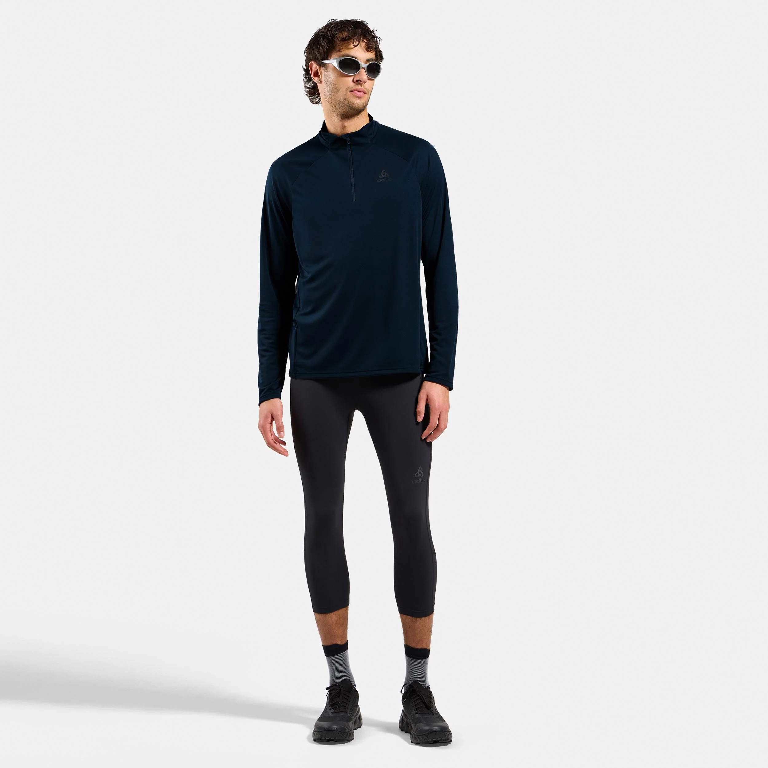 Essential 1/2 Zip Löpartröja Herrar-mörkblå - Image 6