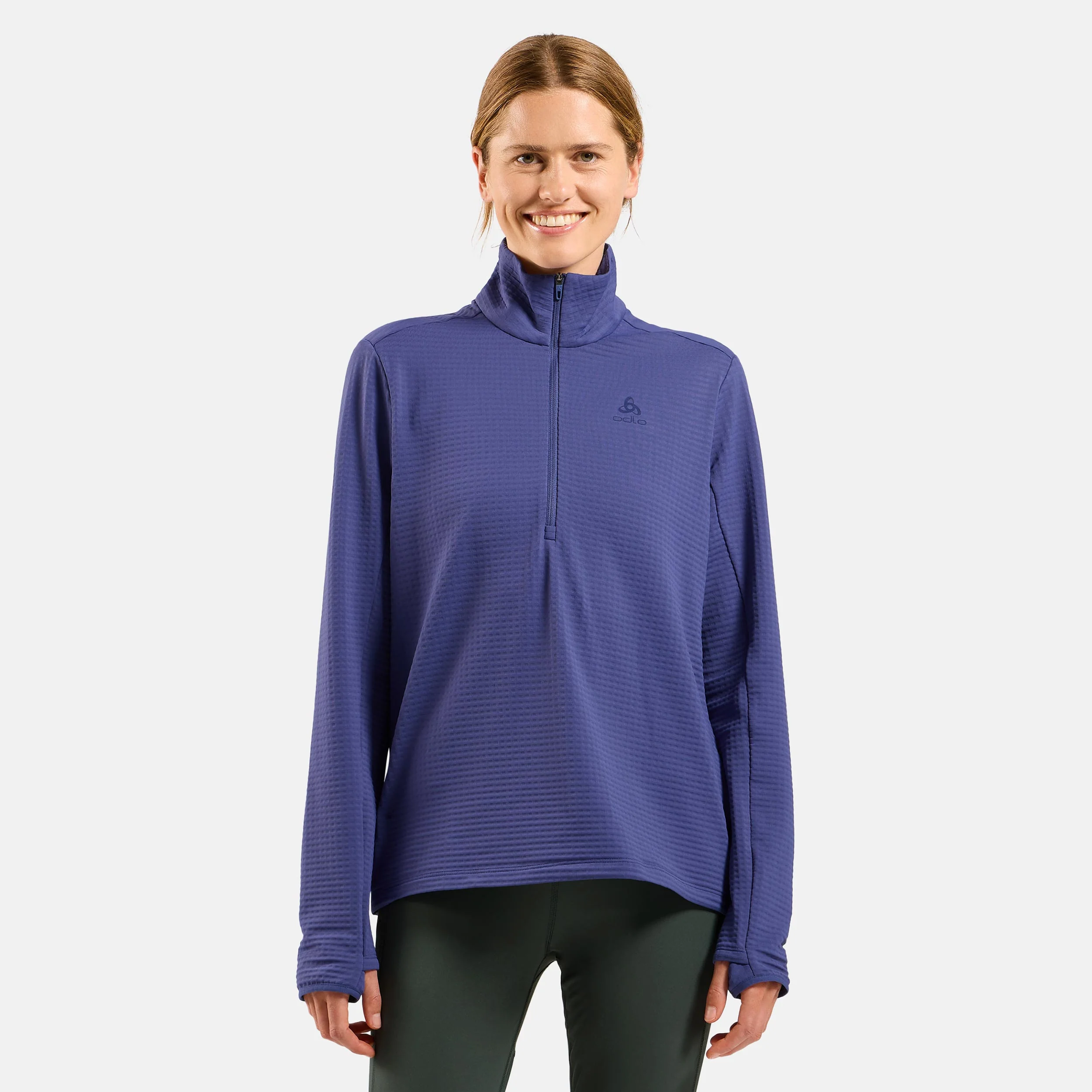 Essential Thermal Midlayer 1/2 Zip Löpartröja Damer-Blå - Image 3
