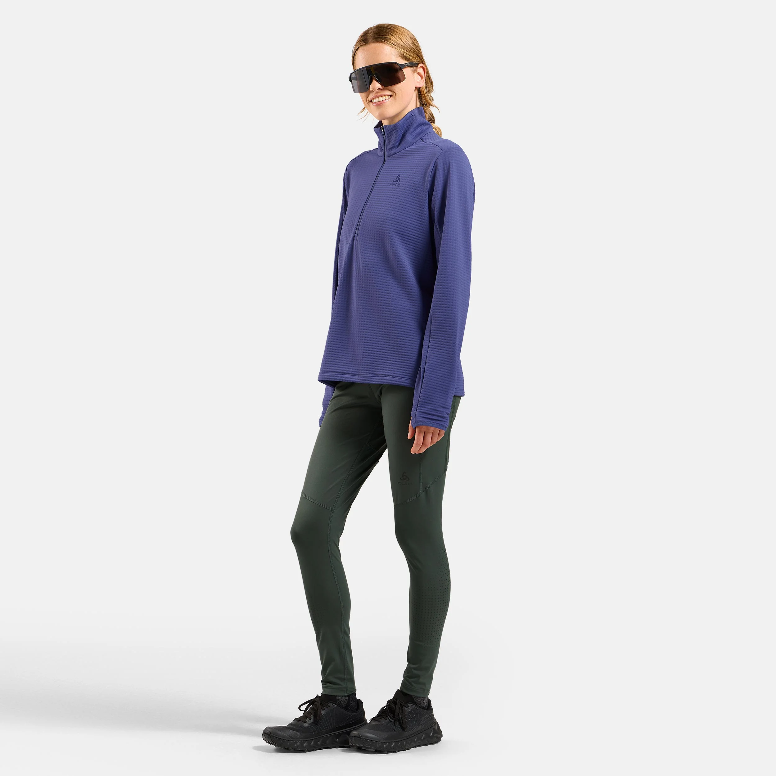 Essential Thermal Midlayer 1/2 Zip Löpartröja Damer-Blå - Image 7