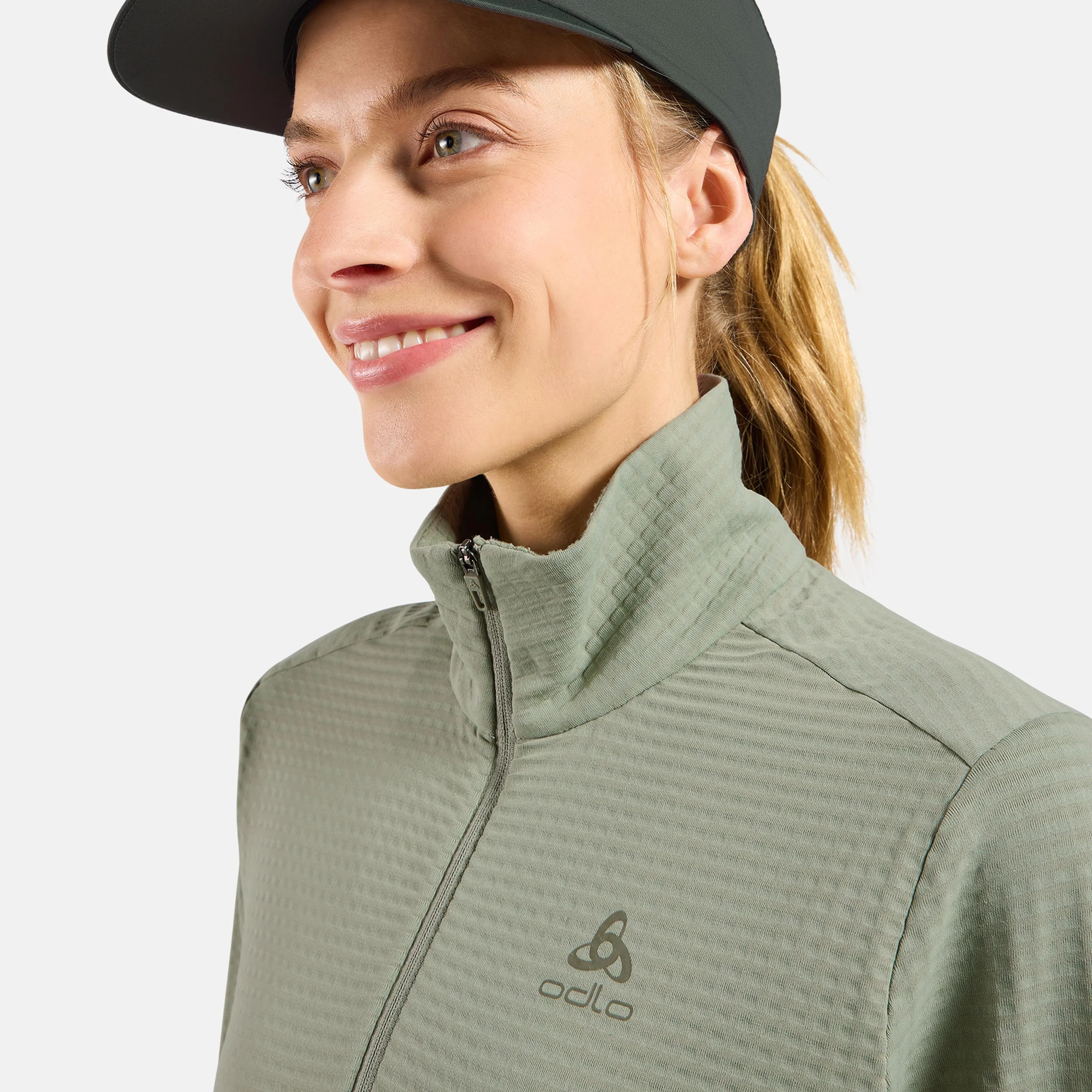 Essential Thermal Midlayer 1/2 Zip Löpartröja Damer-Oliv - Image 5