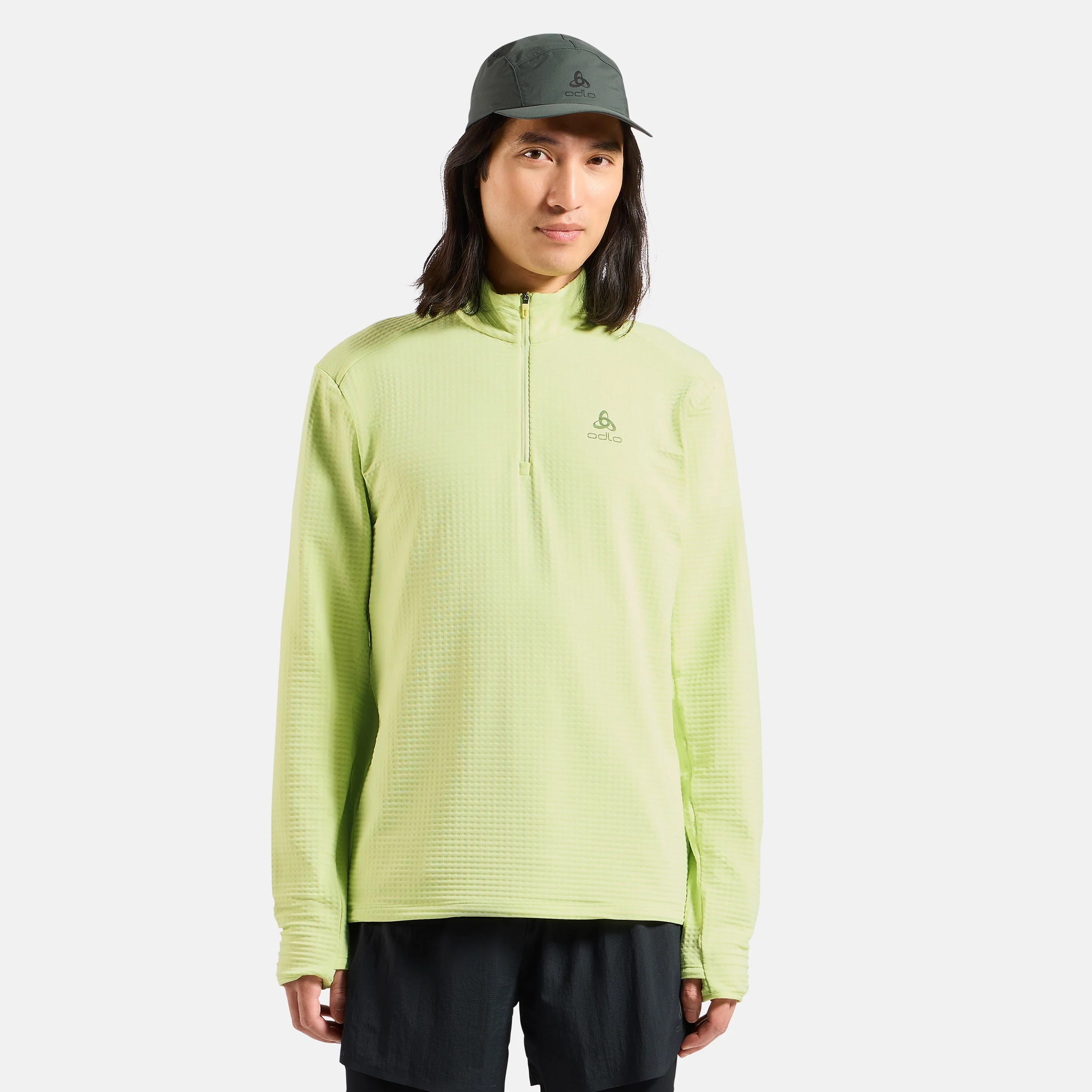 Essential Thermal Midlayer 1/2 Zip Löpartröja Herrar-lime - Image 3