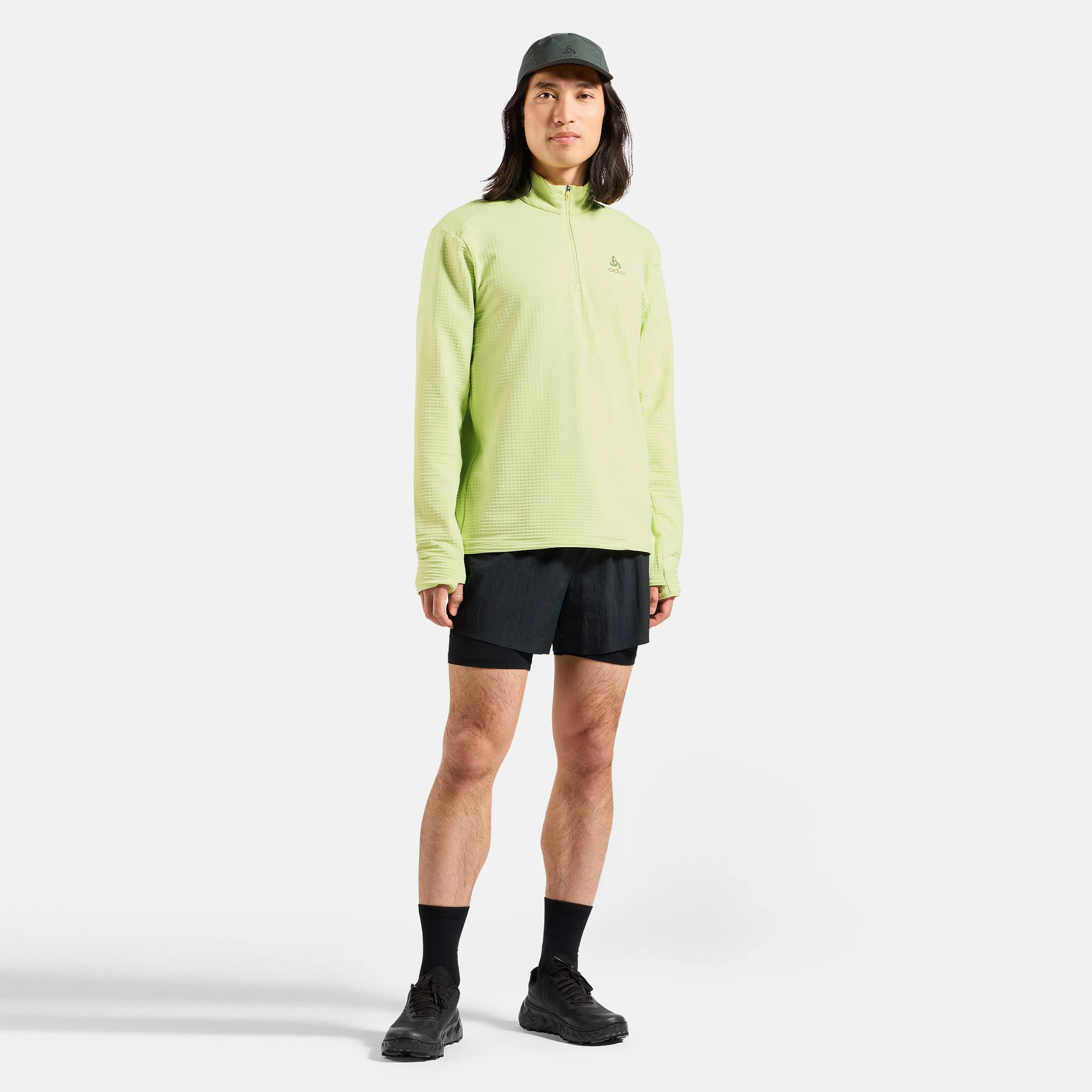 Essential Thermal Midlayer 1/2 Zip Löpartröja Herrar-lime - Image 7