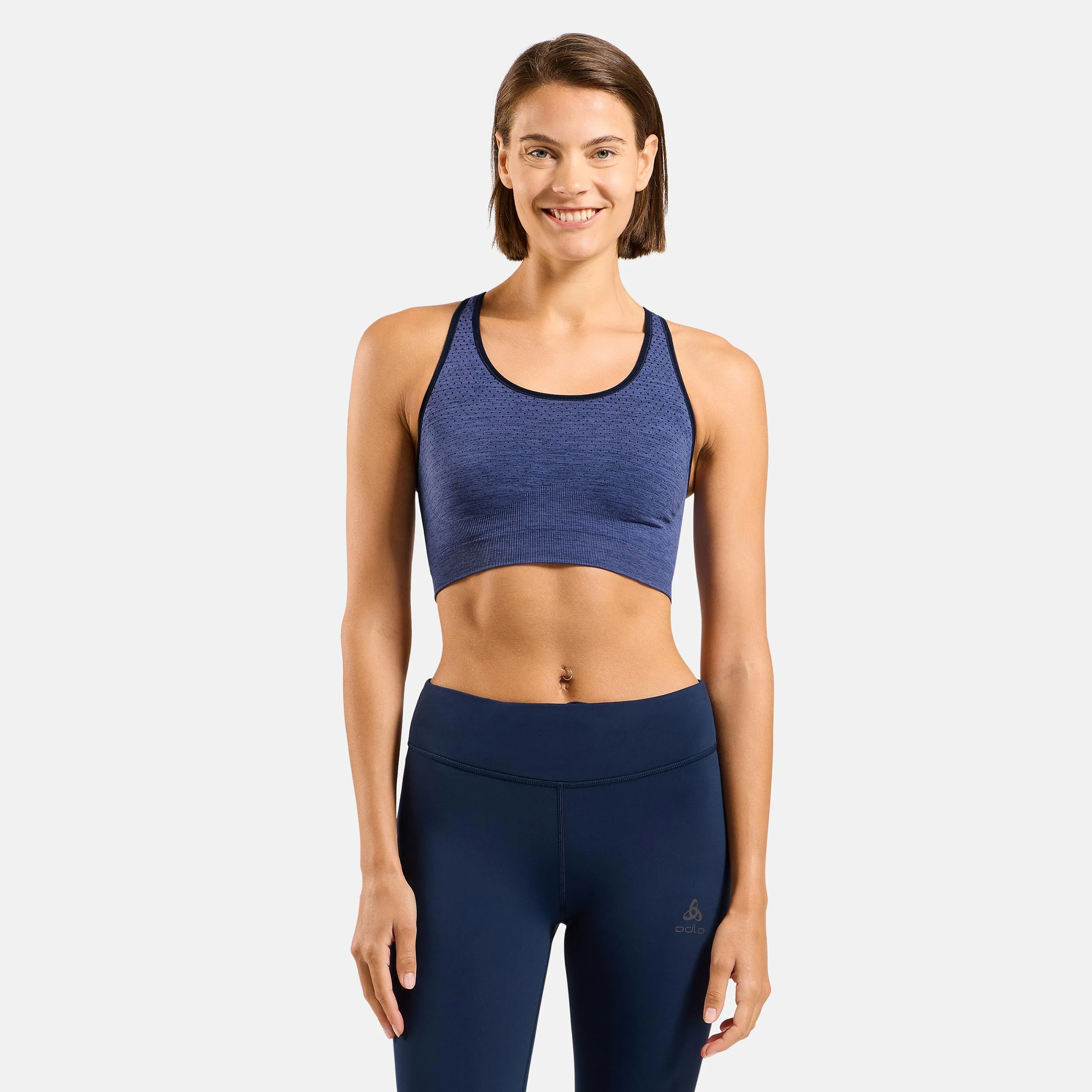 Seamless Medium Padded Sport Sport-behå Damer-blå - Image 3