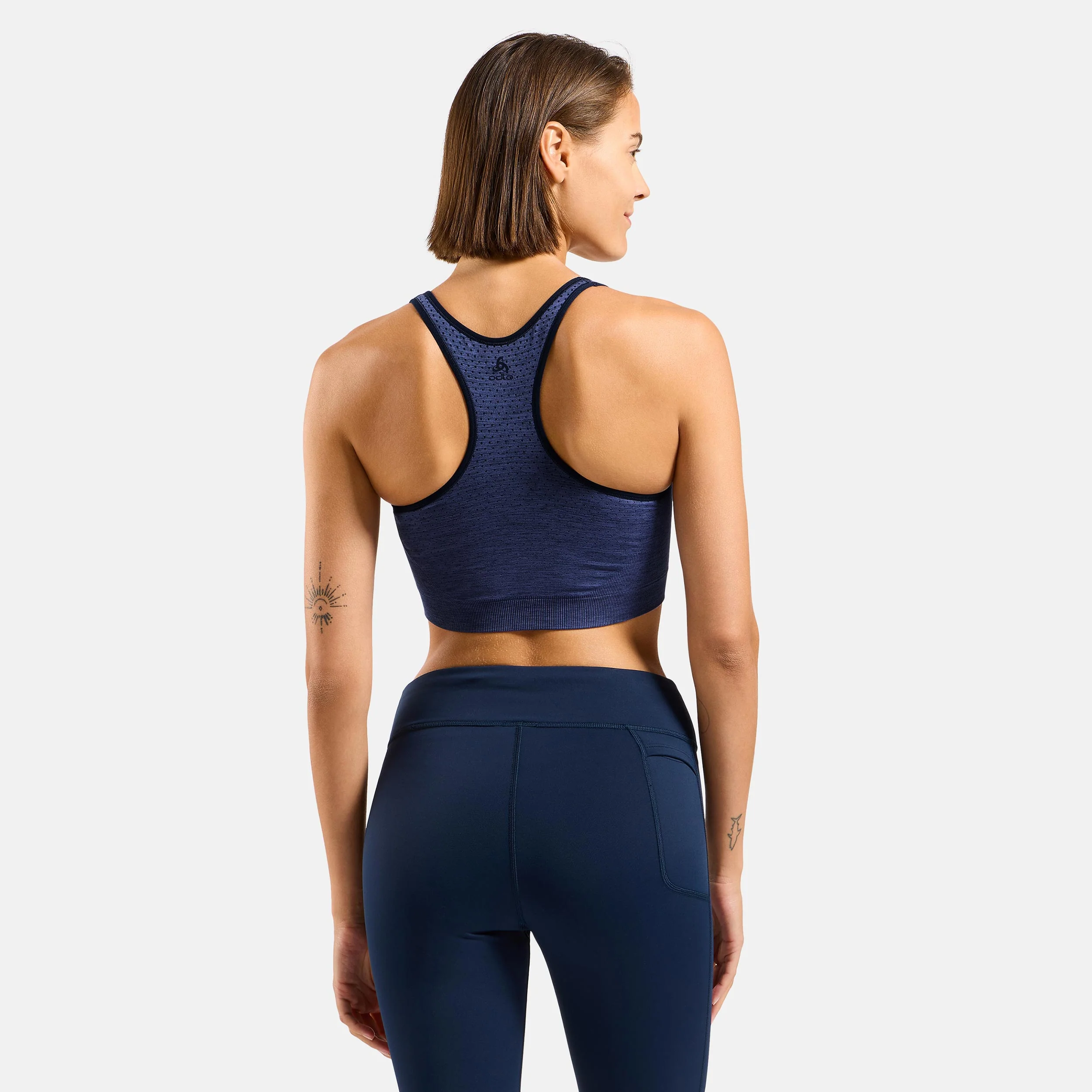 Seamless Medium Padded Sport Sport-behå Damer-blå - Image 4