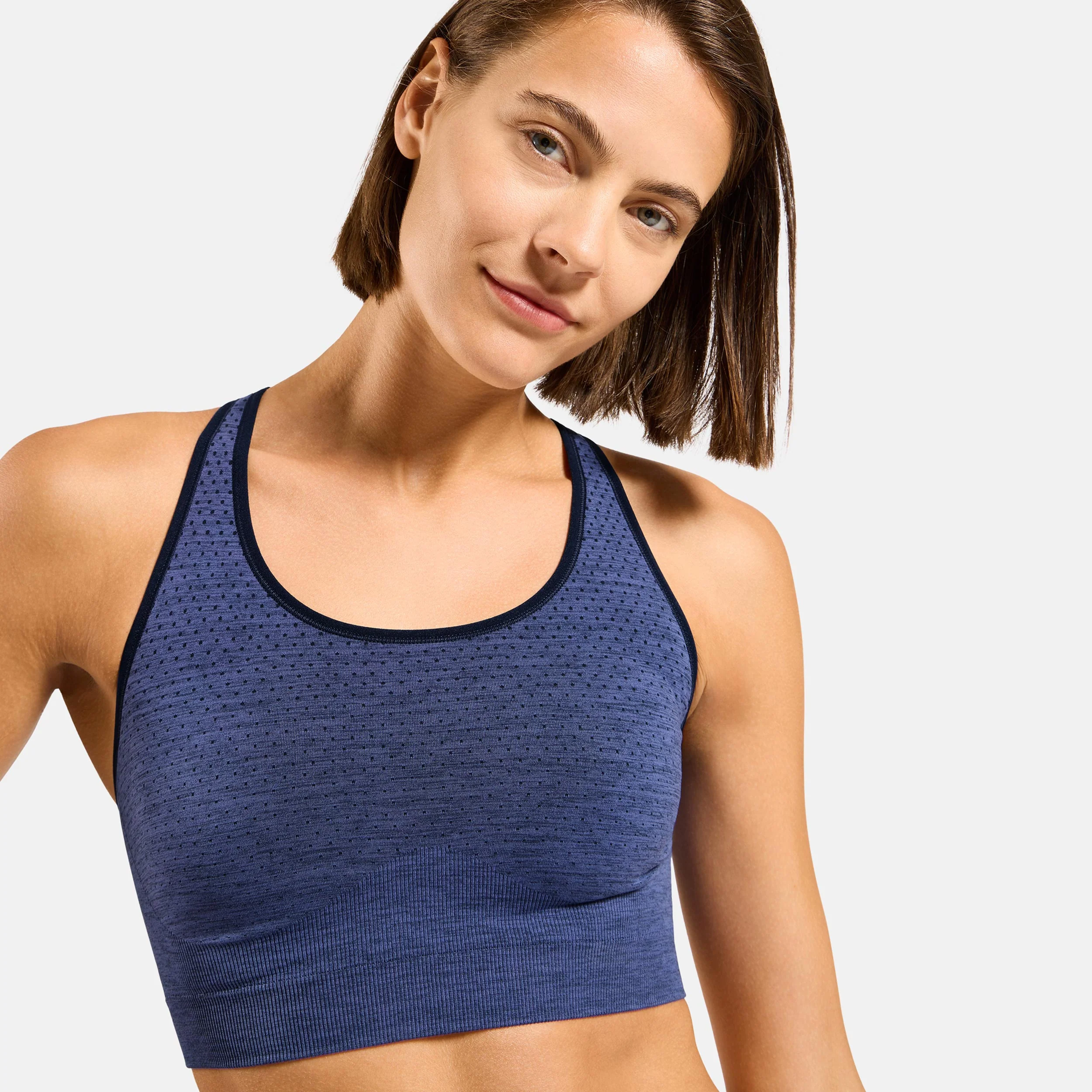 Seamless Medium Padded Sport Sport-behå Damer-blå - Image 5