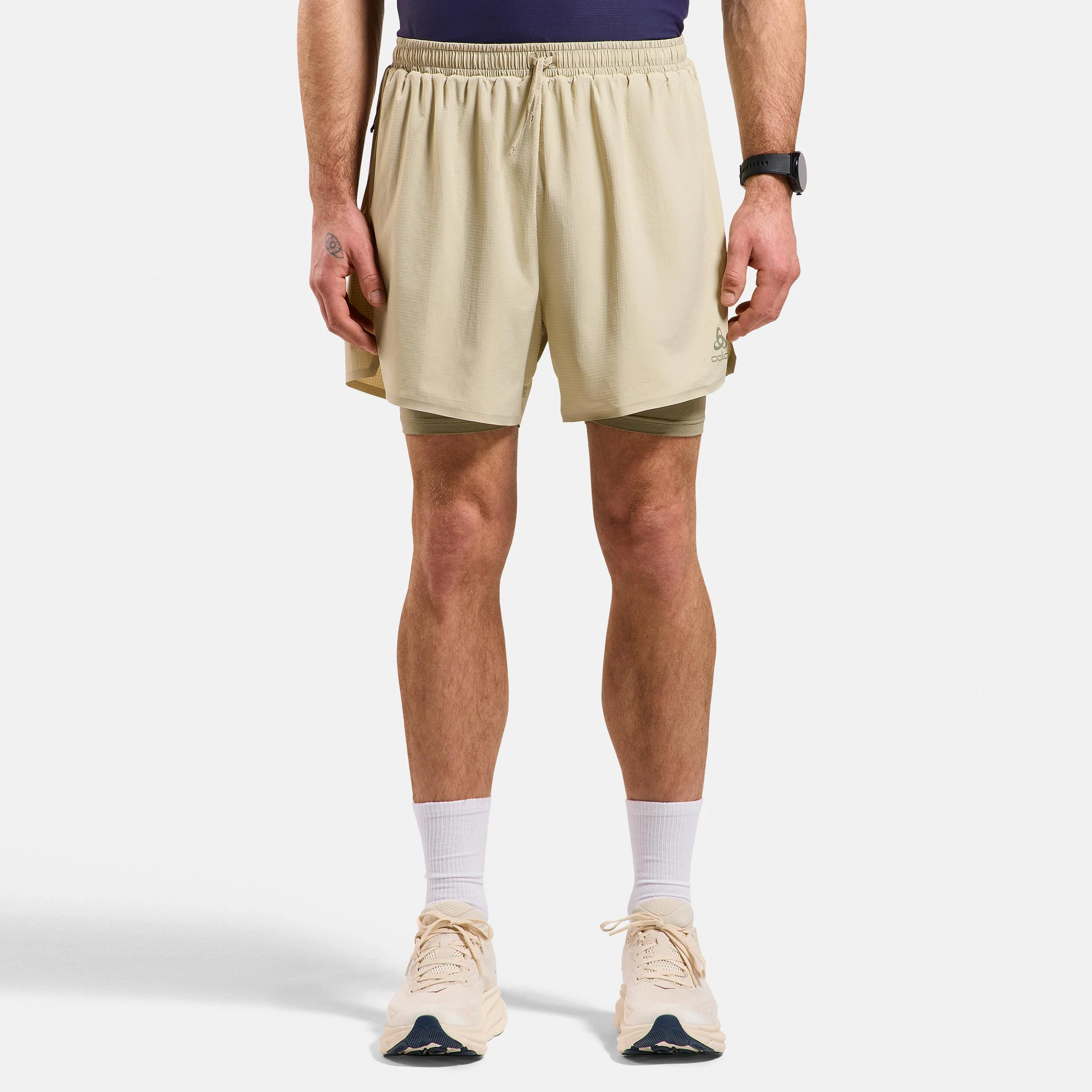 Zeroweight 5in 2in1 Löparshorts Herrar-grå - Image 3