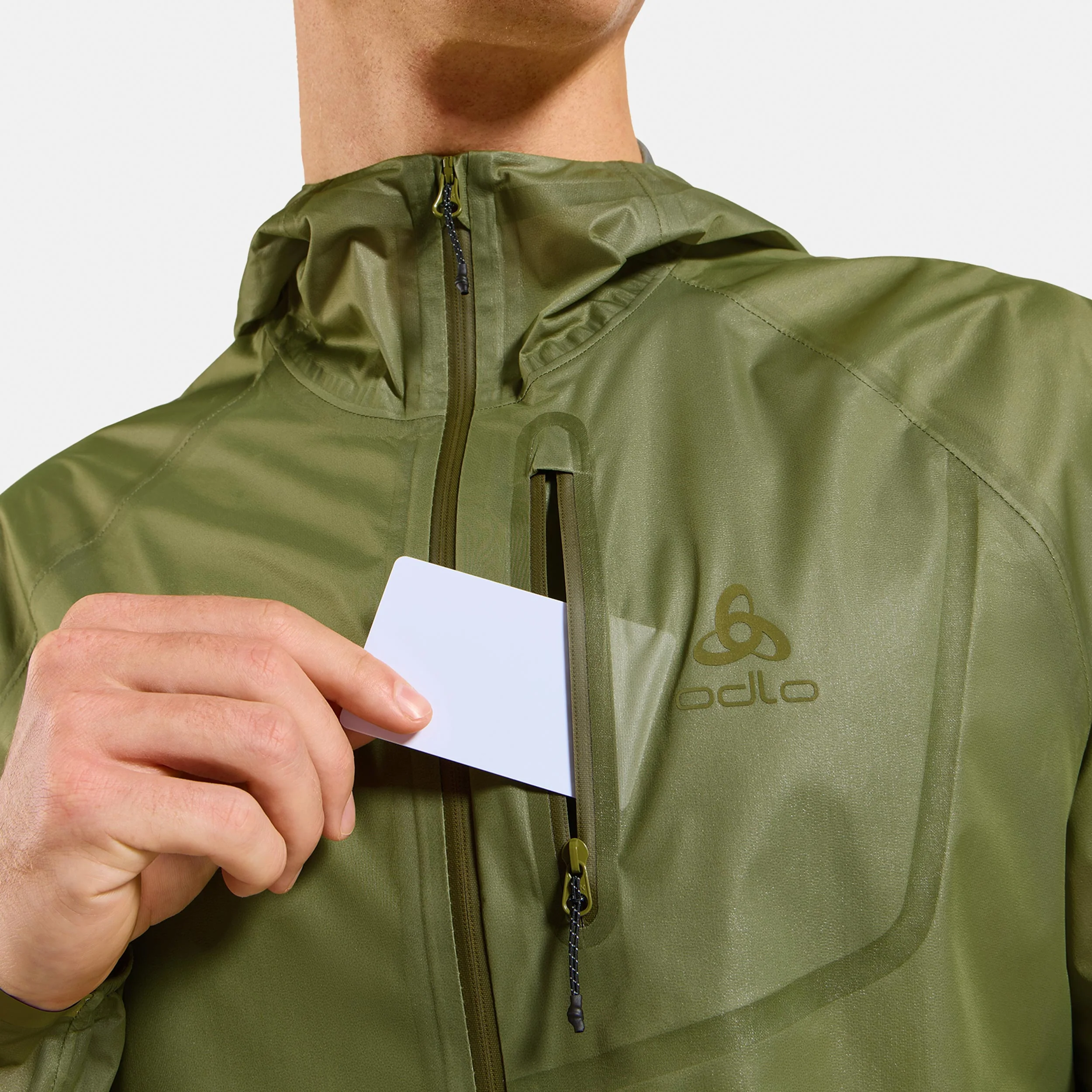 Zeroweight Dual Dry PK Waterproof Löparjacka Herrar-grön - Image 7