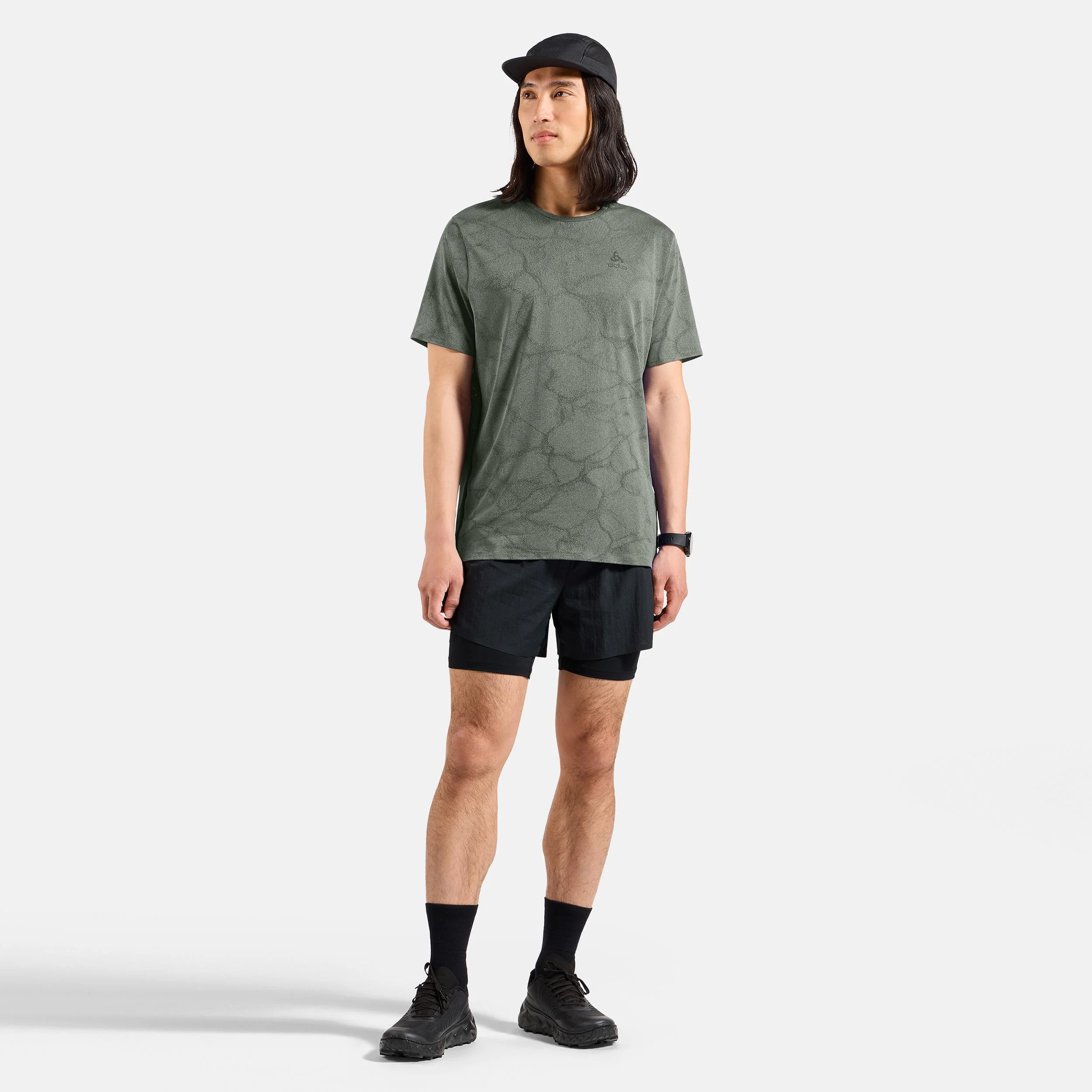 Zeroweight Engineered Chill-Tec Löpartröja Herrar-Oliv - Image 7