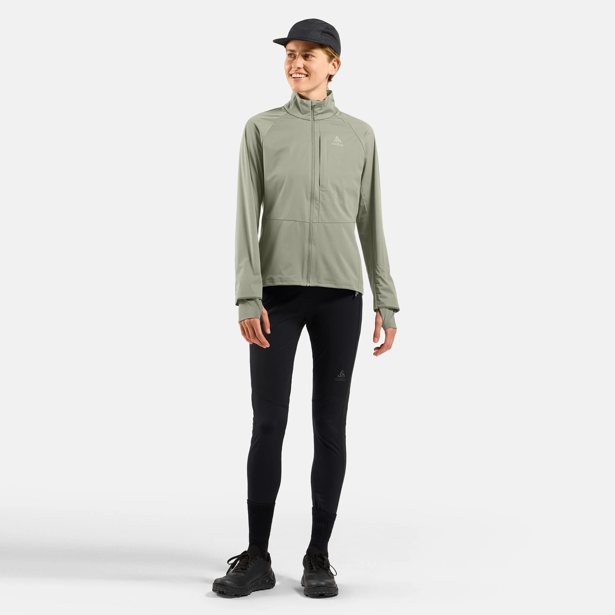 Zeroweight Pro Warm Löparjacka Damer-Oliv - Image 7