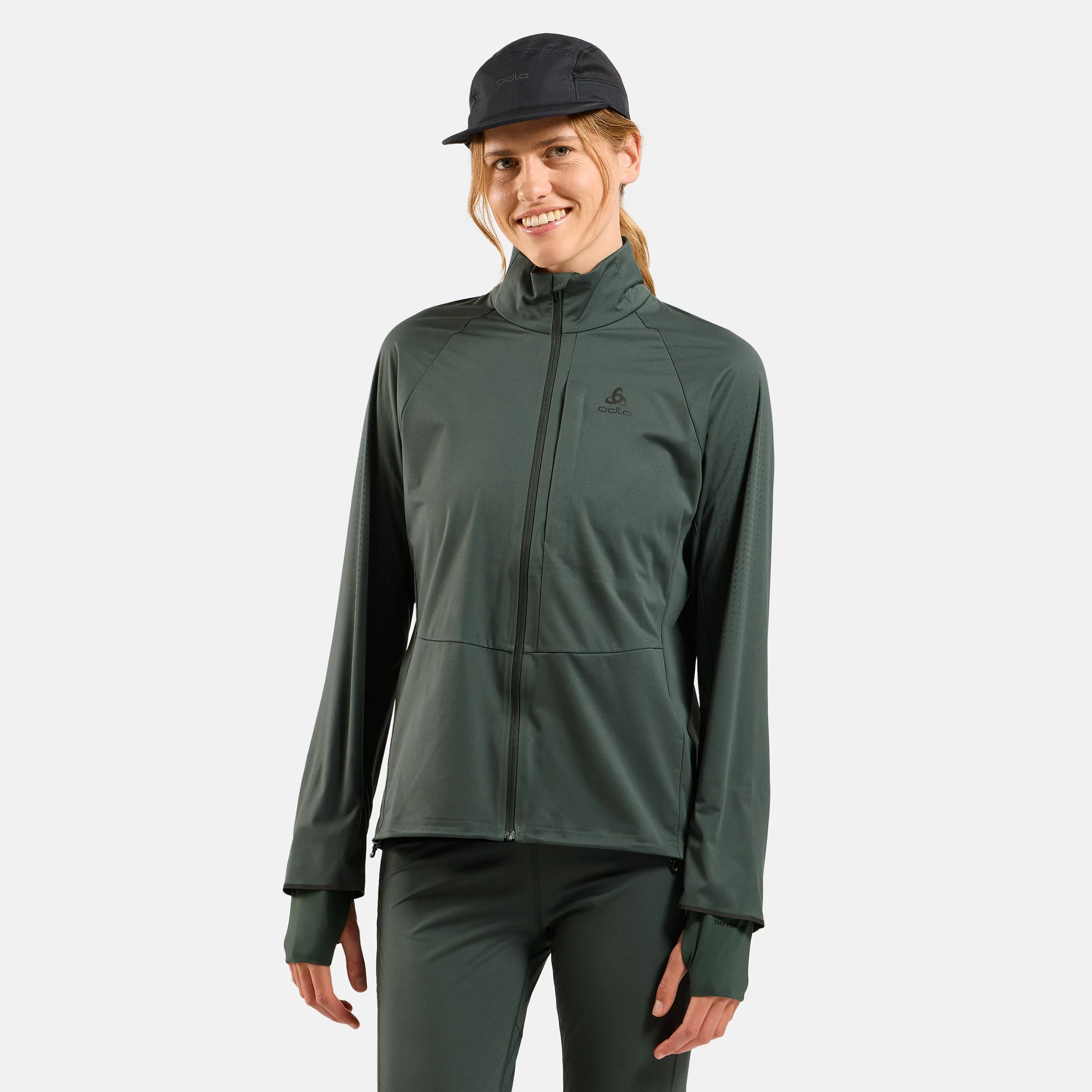 Zeroweight Pro Warm Reflective Löparjacka Damer-Oliv - Image 3