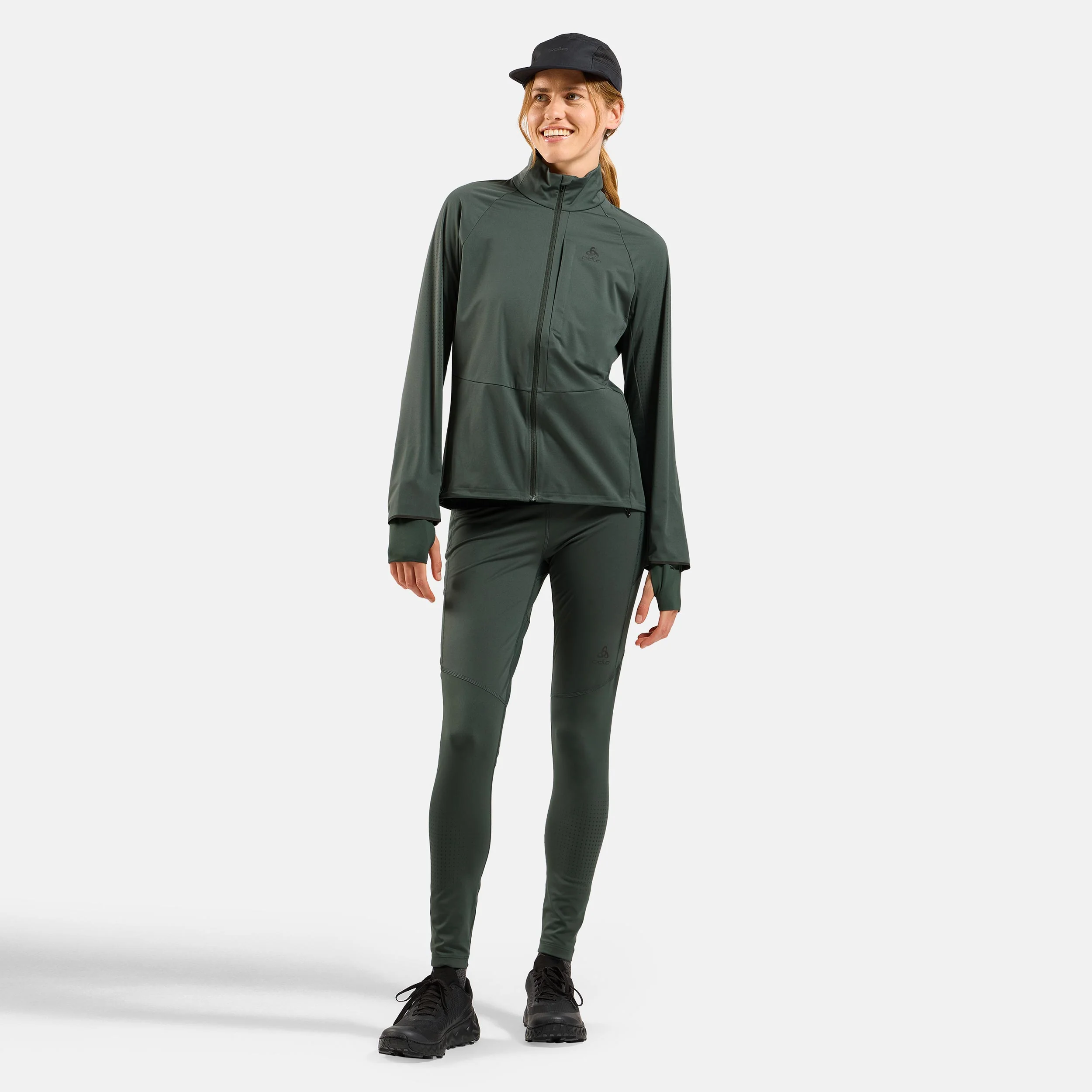 Zeroweight Pro Warm Reflective Löparjacka Damer-Oliv - Image 7