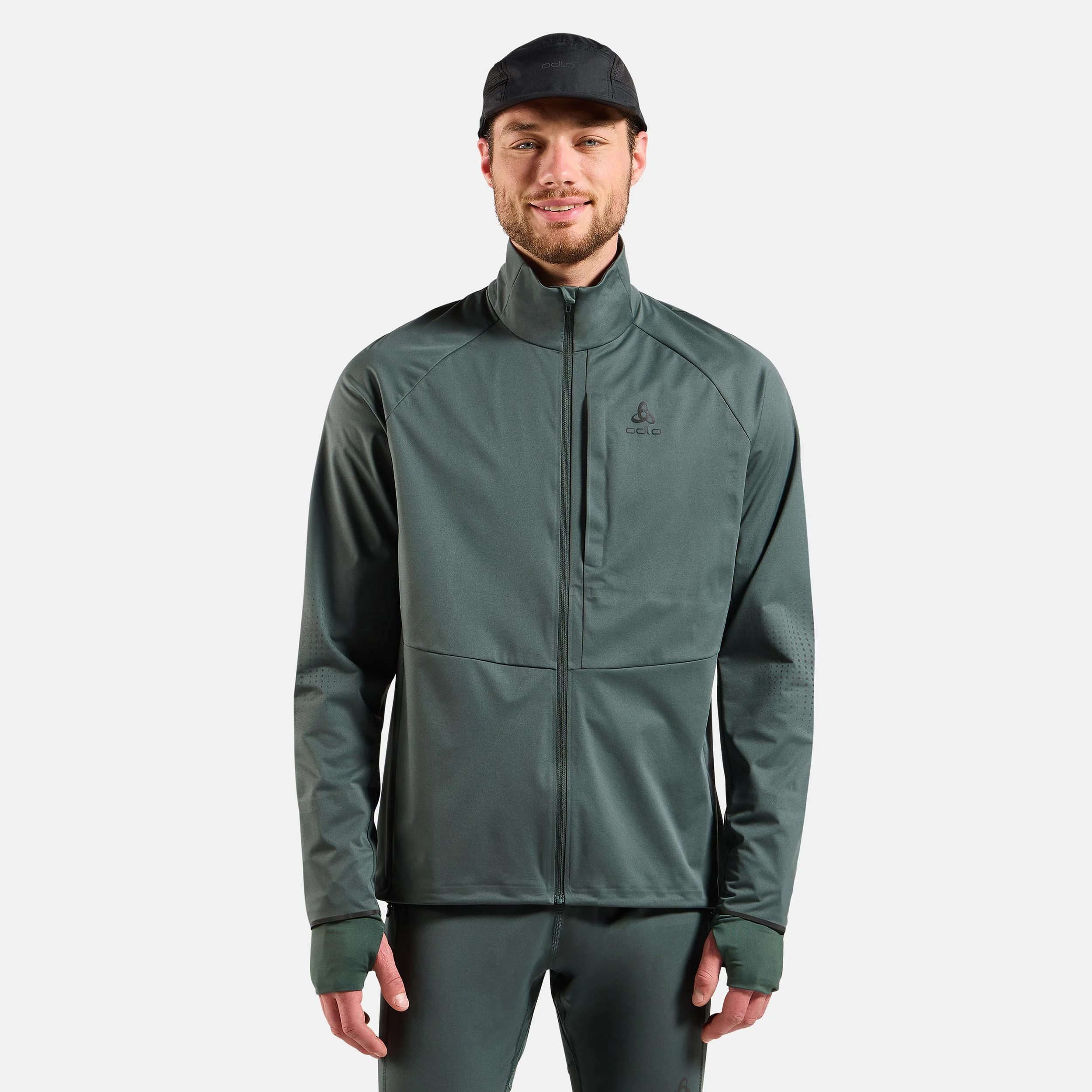 Zeroweight Pro Warm Reflective Löparjacka Herrar-Oliv - Image 3