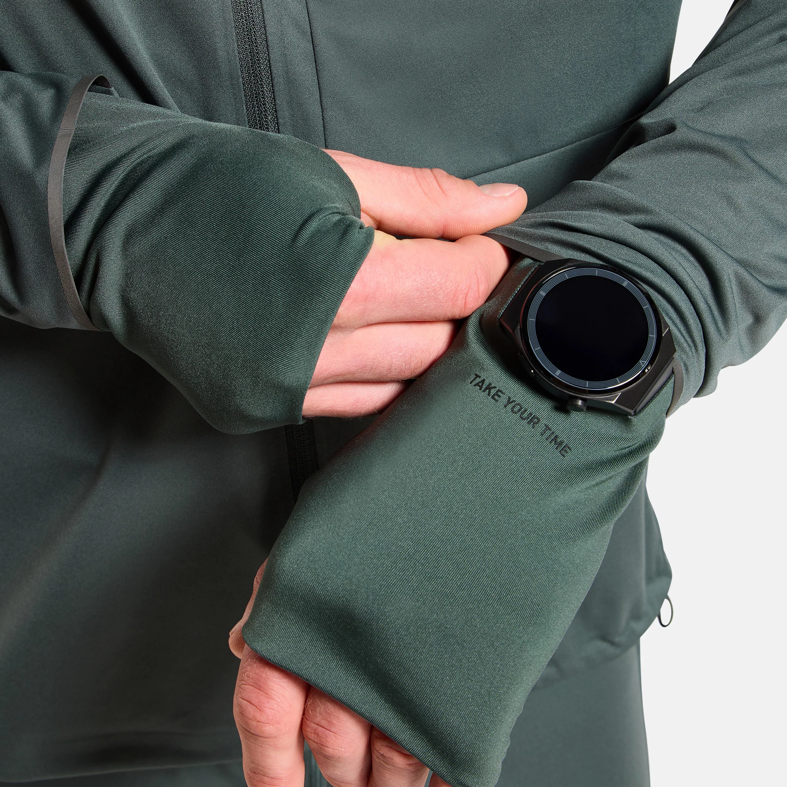 Zeroweight Pro Warm Reflective Löparjacka Herrar-Oliv - Image 8
